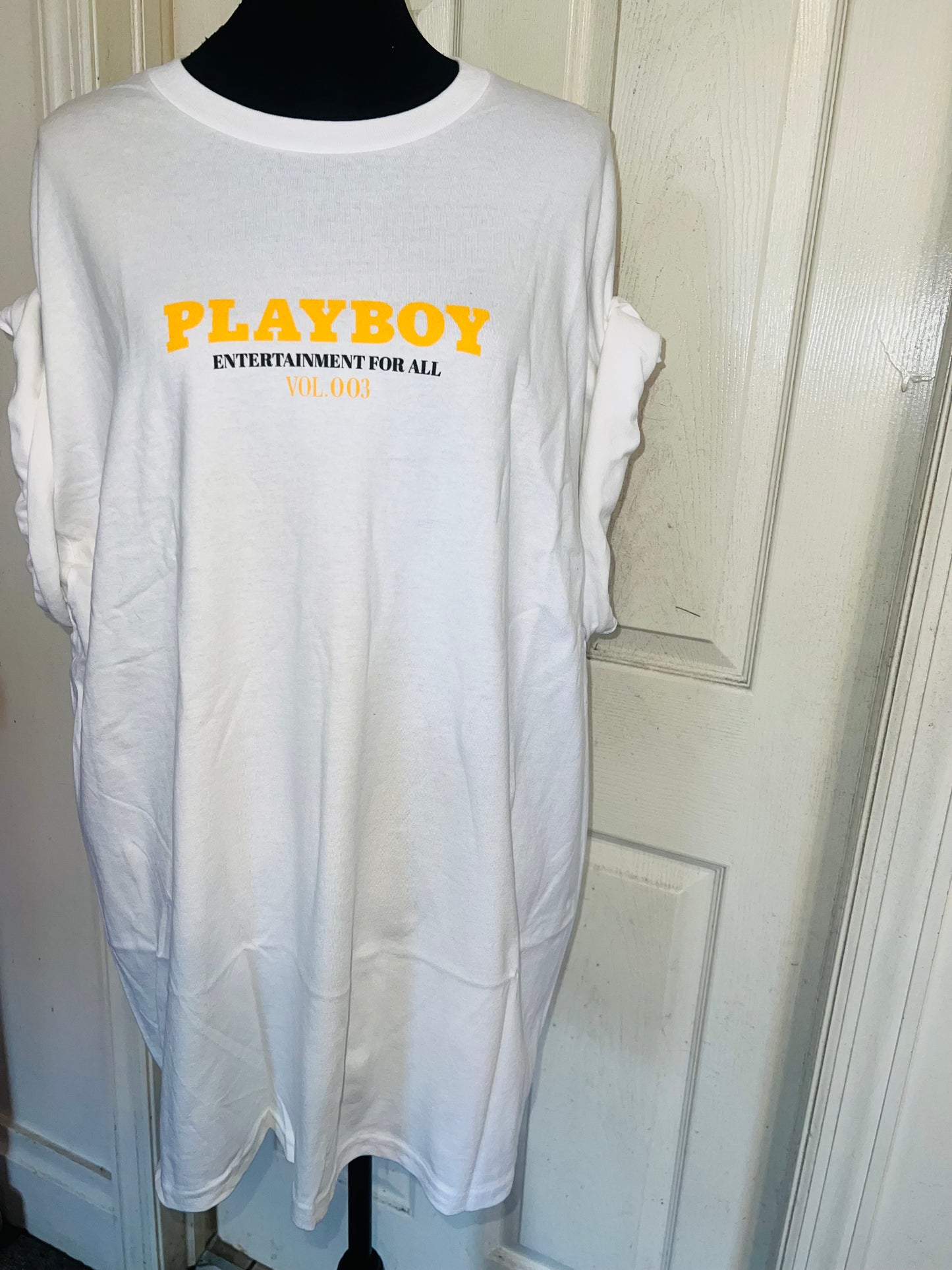 Playboy Double Sided Oversized Distressed Tee