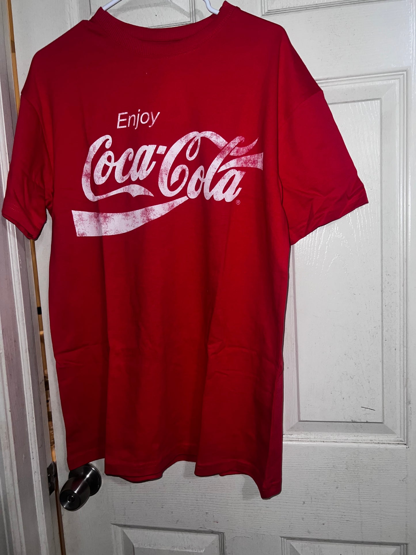 Enjoy Coca-Cola Oversized Distressed Tee