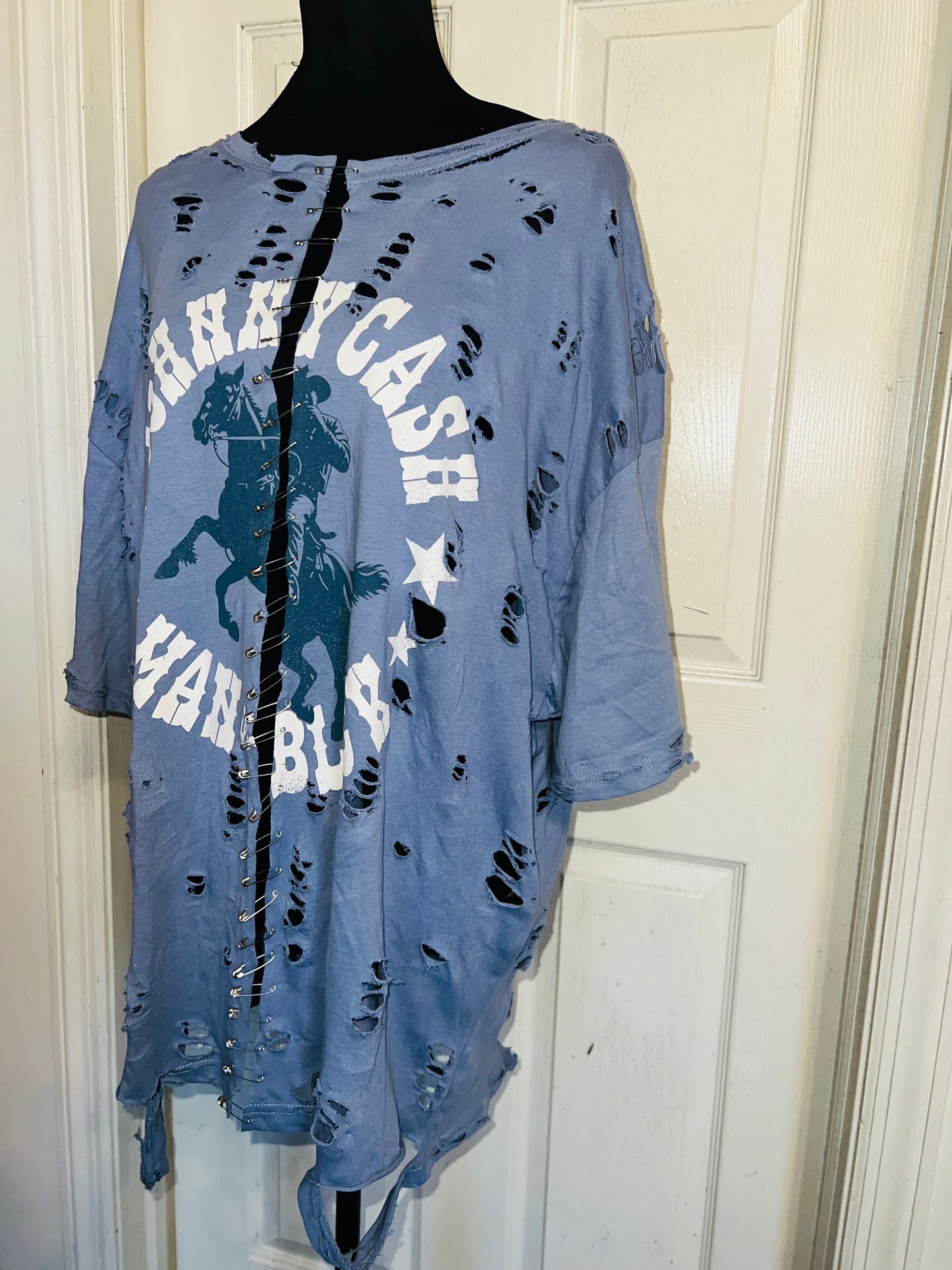 Johnny Cash Split Oversized Distressed Tee