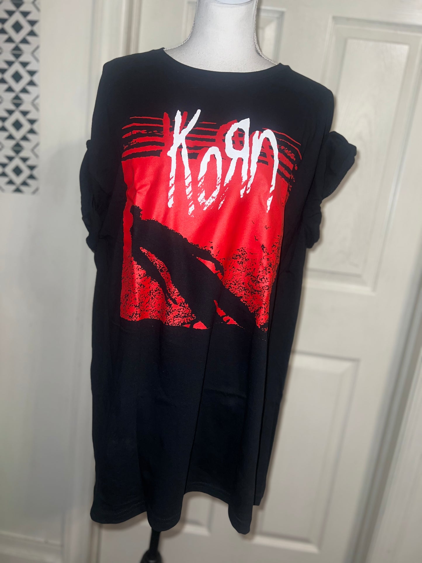 Korn Oversized Distressed Tee