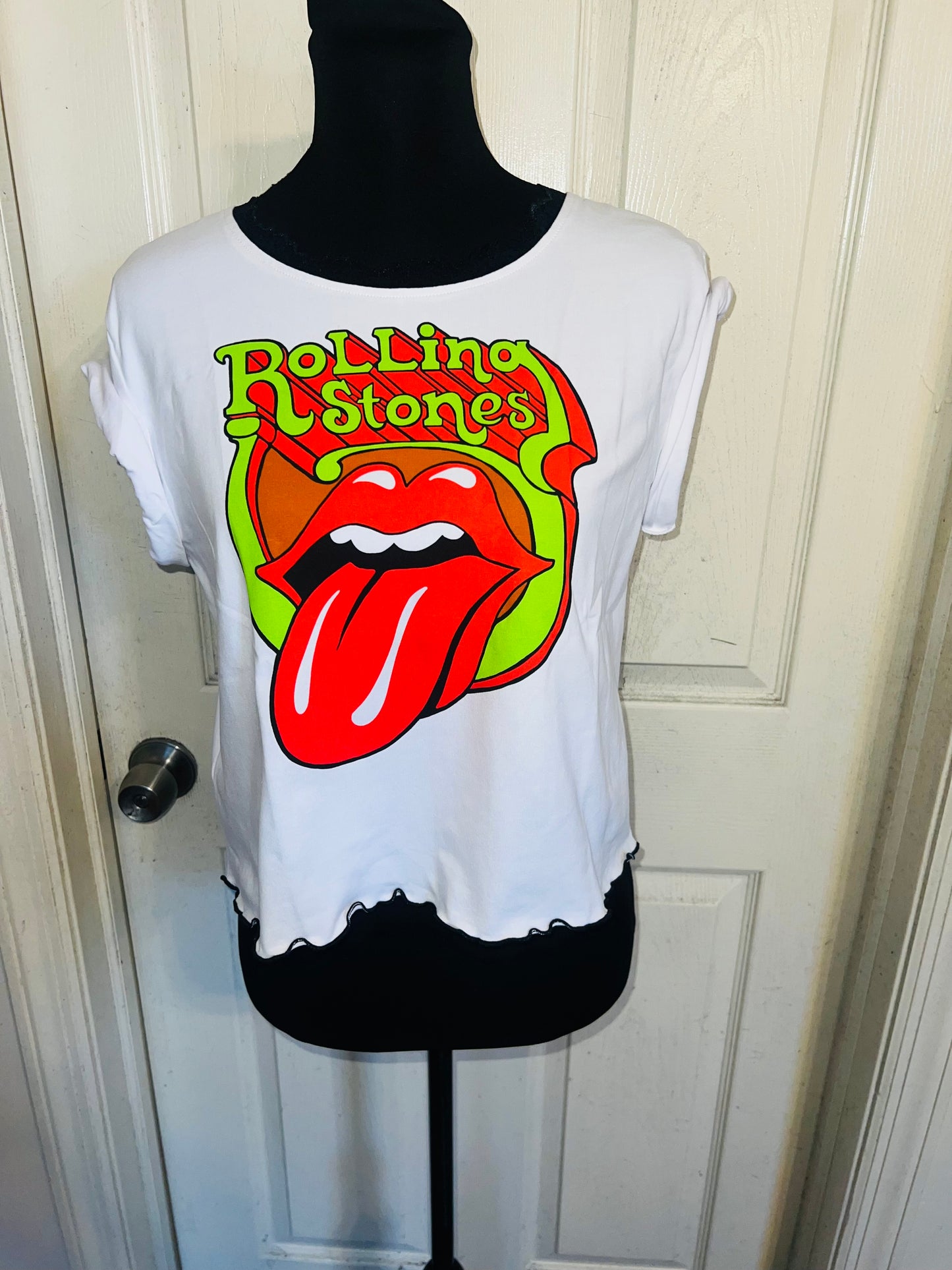 The Rolling Stones Distressed Baby Tee
