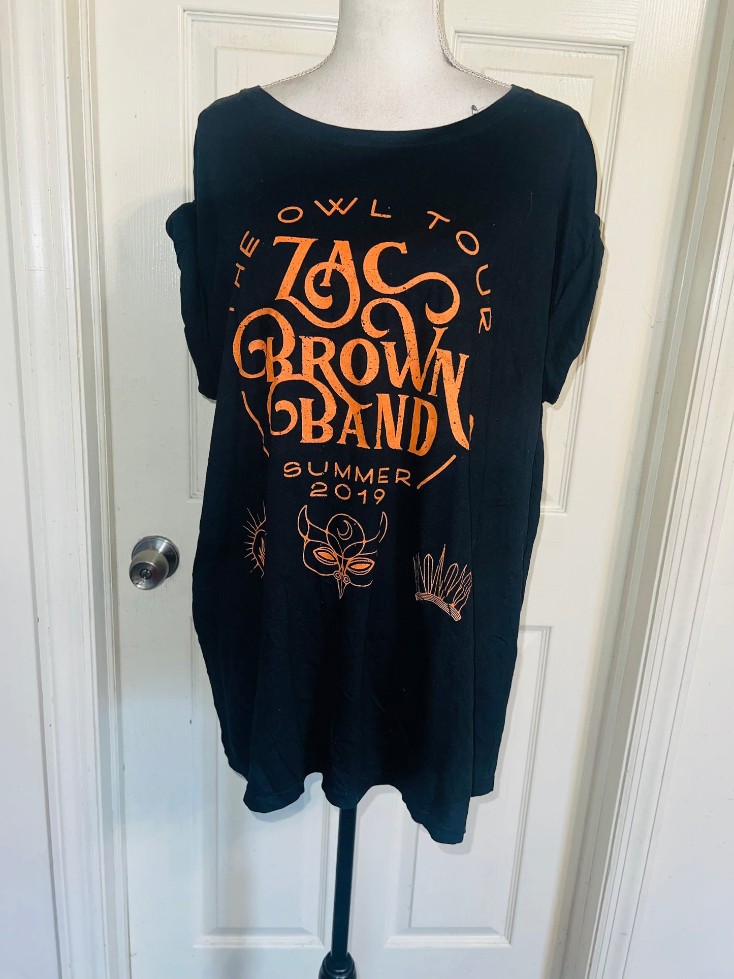 Zac Brown Band Double Sides Oversized Distressed Tee