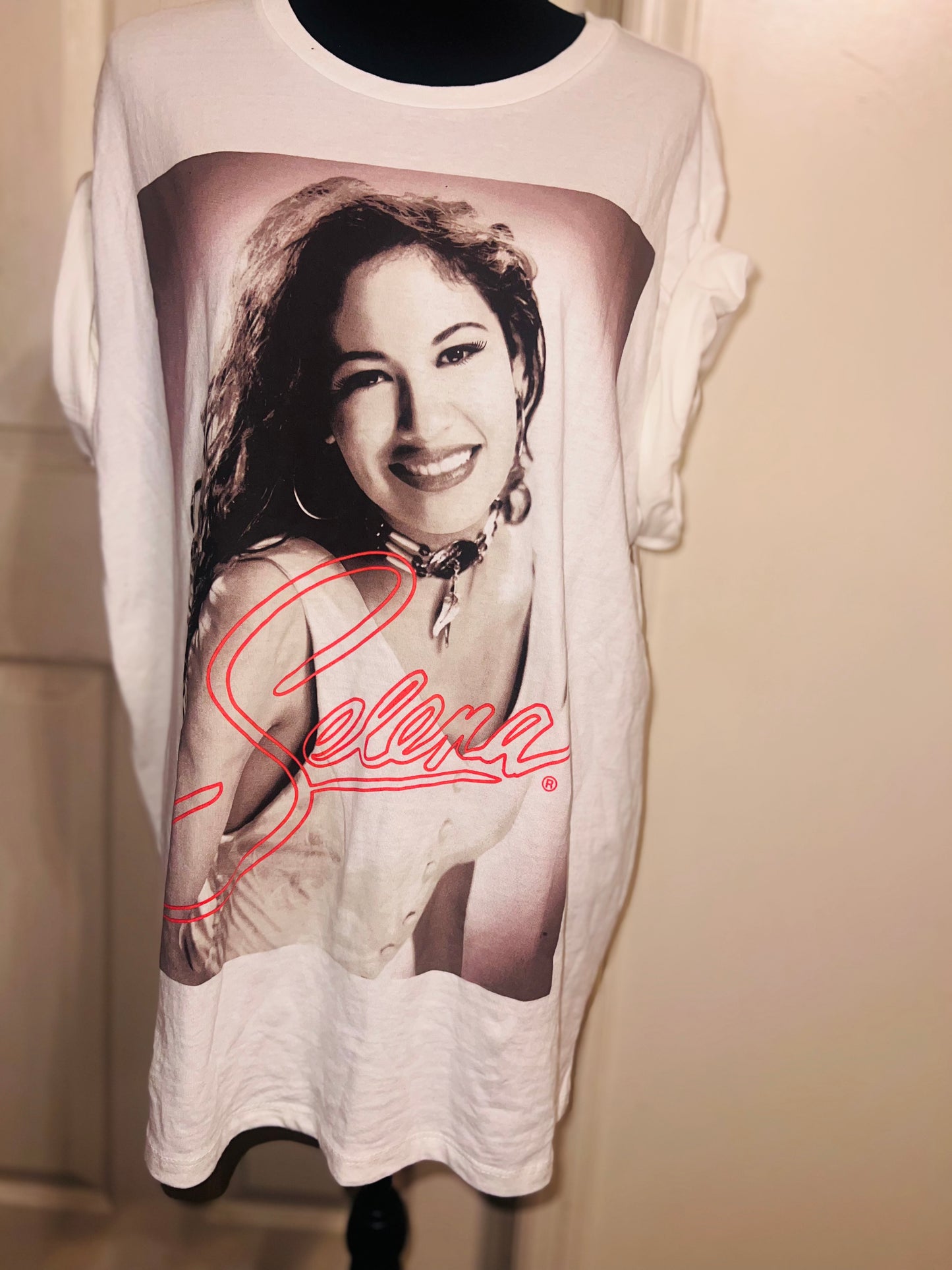 Selena Double Sided Oversized Distressed Tee