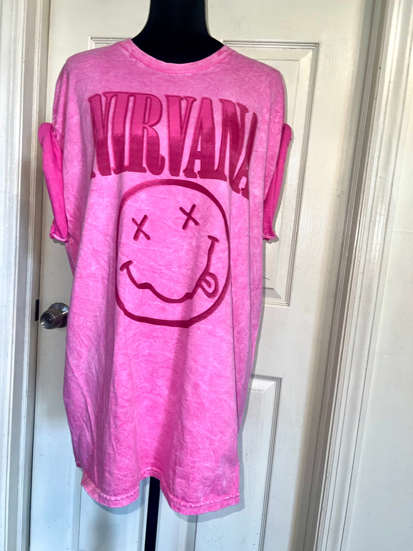 Nirvana Oversized Distressed Tee
