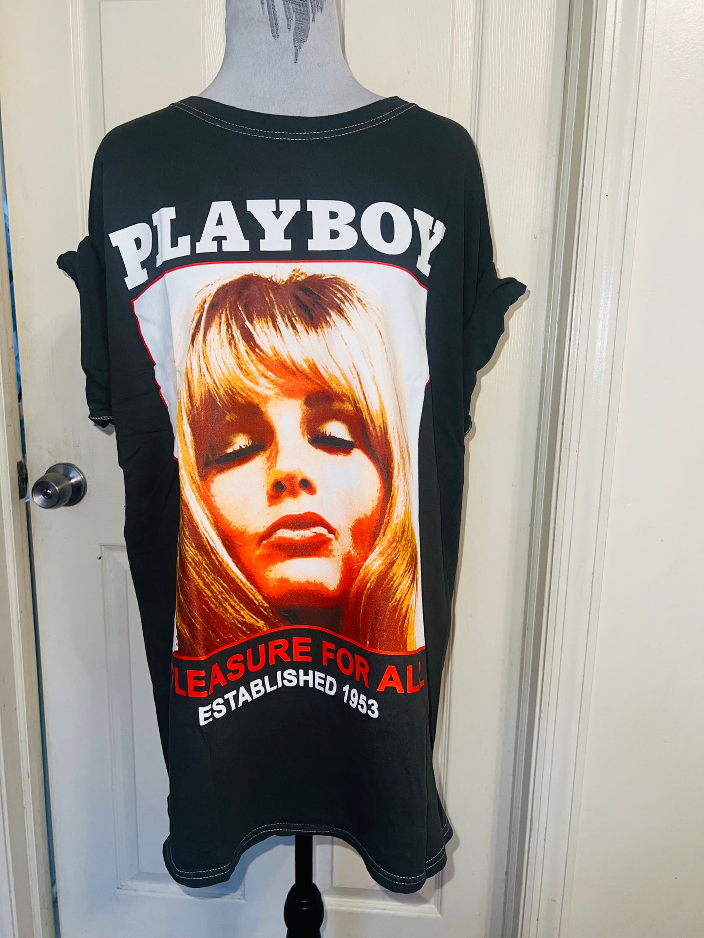Playboy Oversized Distressed Tee
