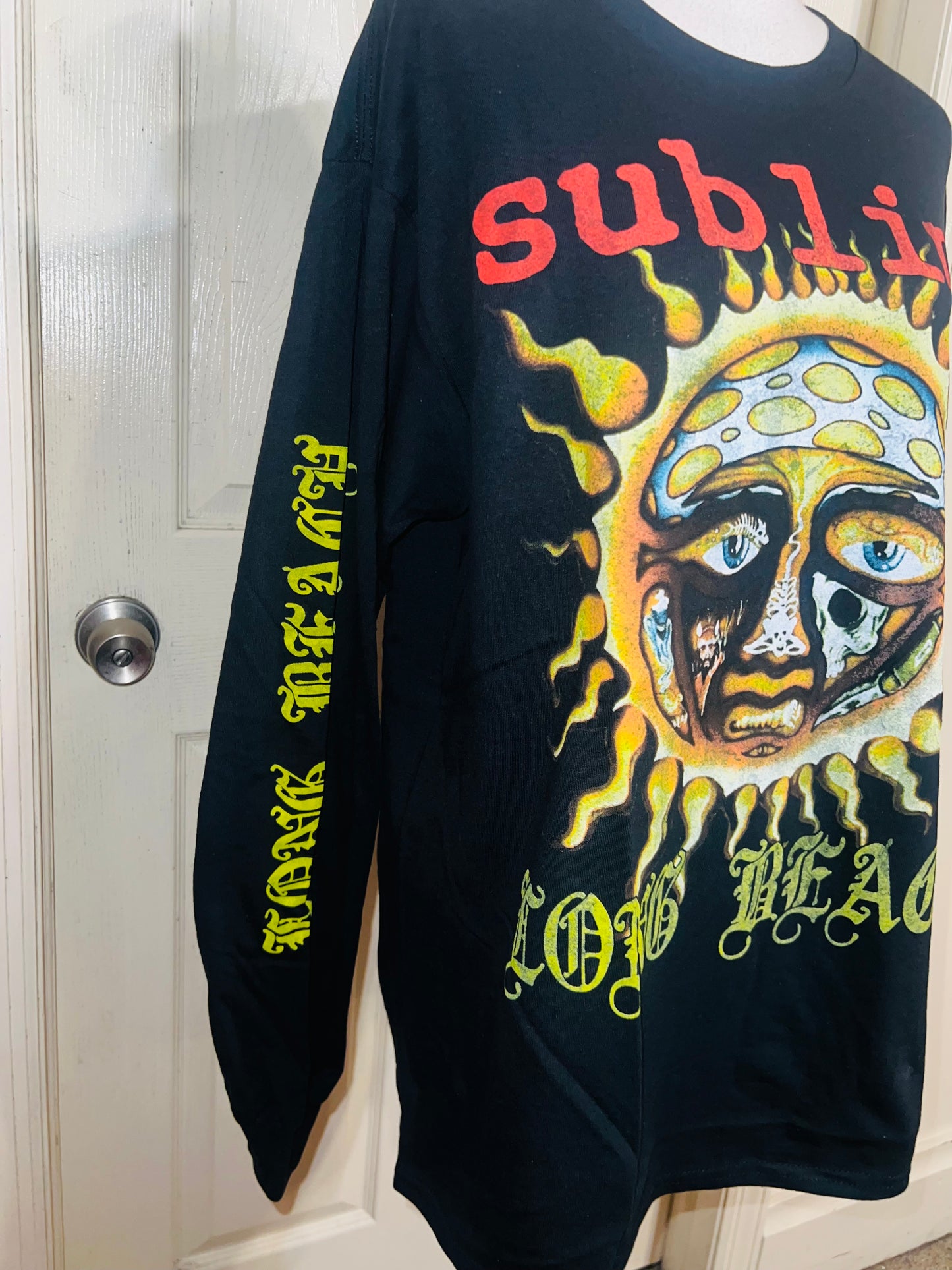Sublime Oversized Distressed Long Sleeve Tee
