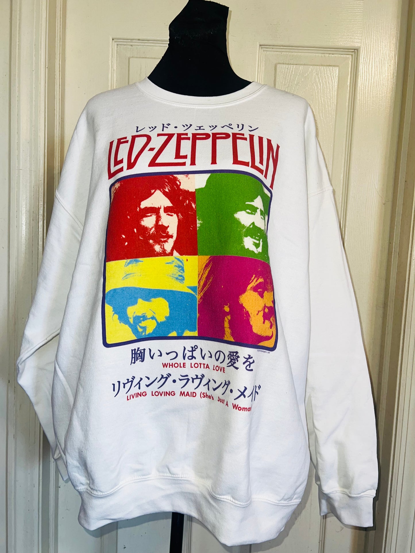 Led Zeppelin Oversized Distressed Sweatshirt