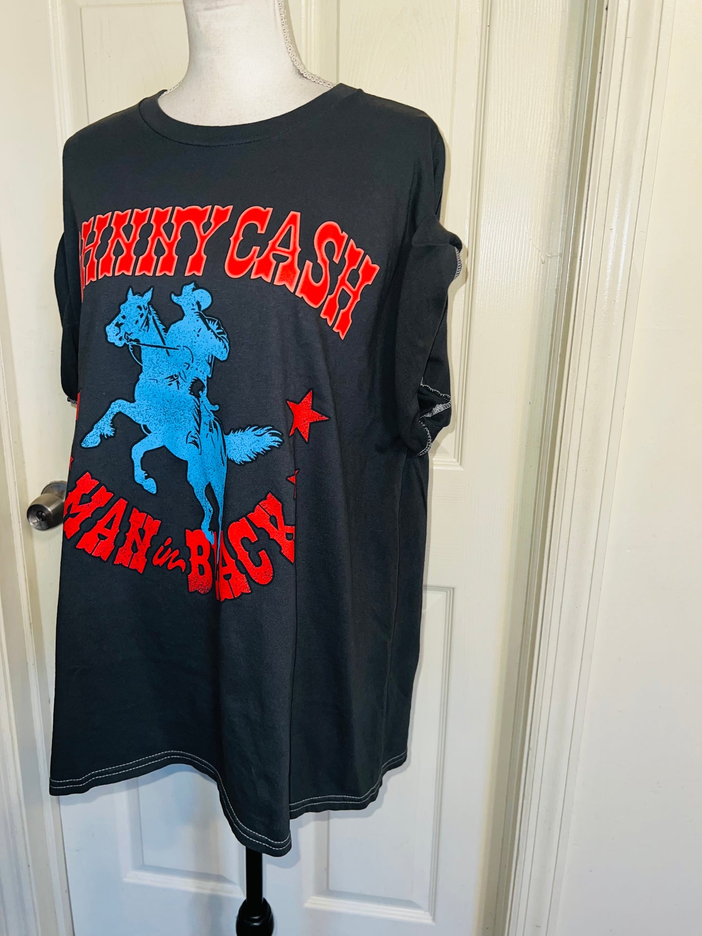 Johnny Cash Double Sided Oversized Distressed Tee