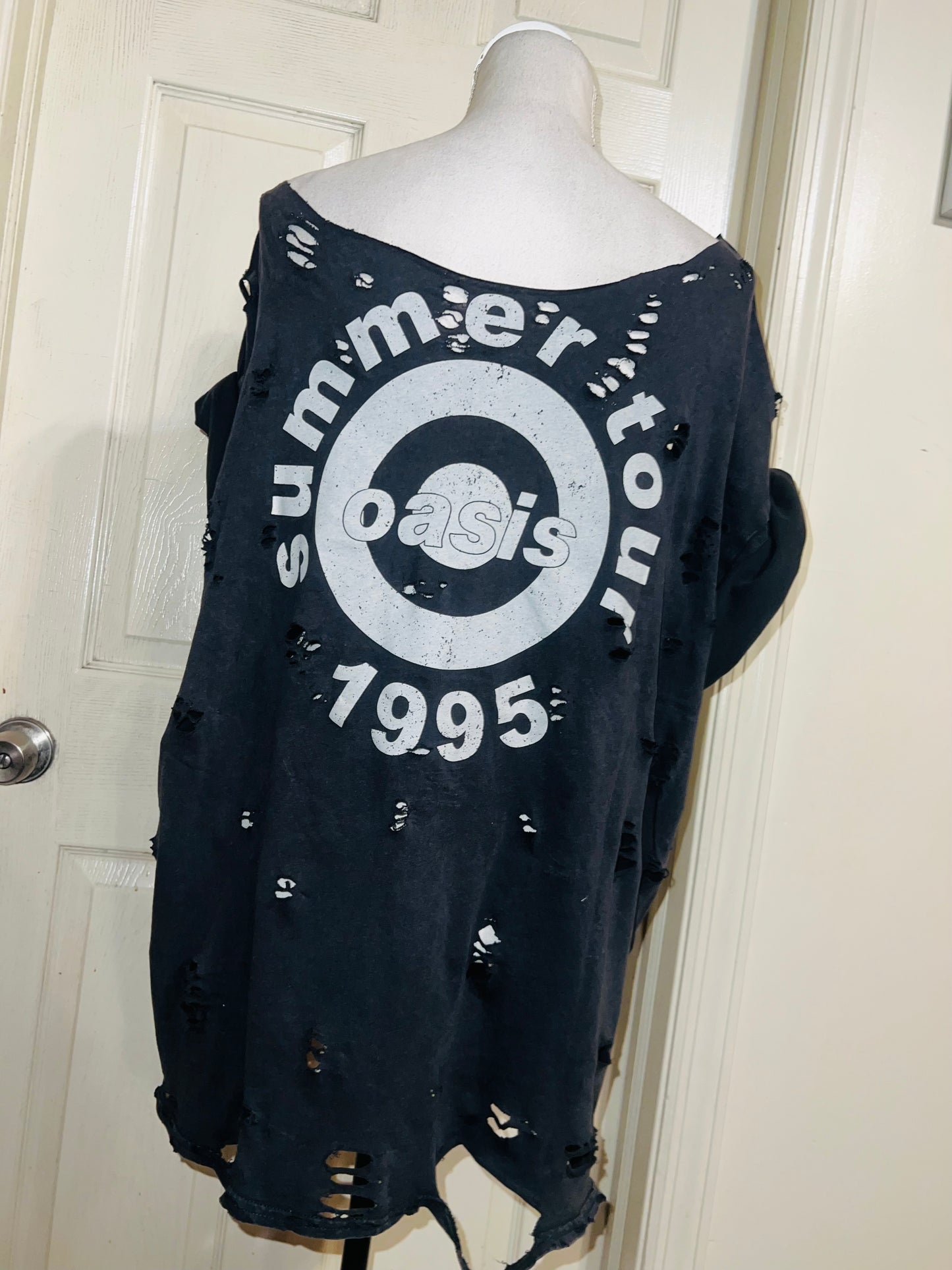 Oasis Double Sided Oversized Distressed Tee