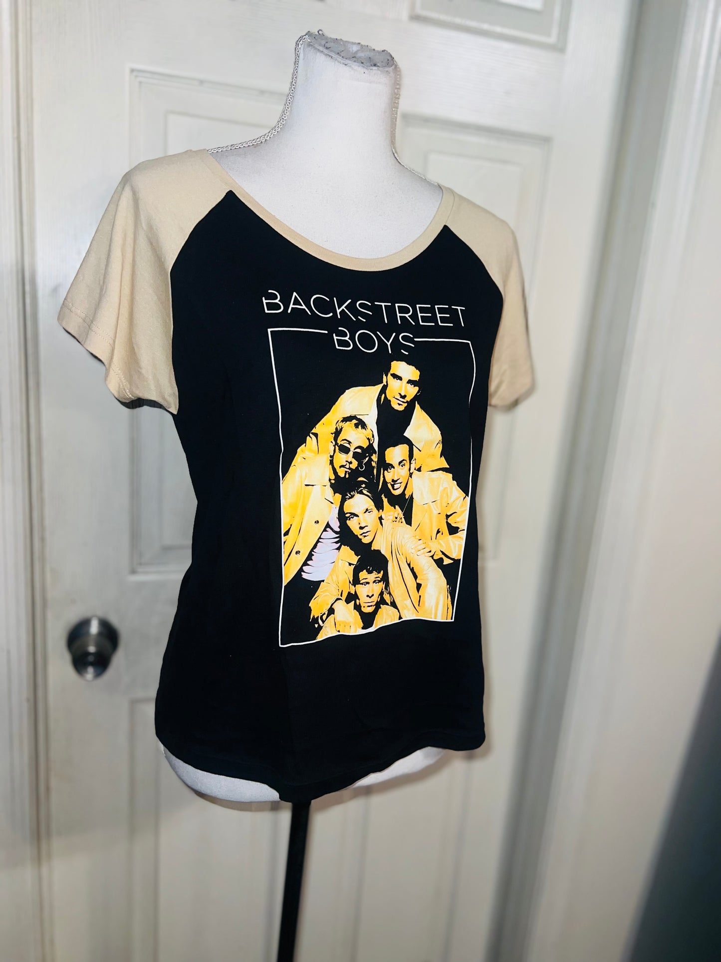 Backstreet Boys Raglan Oversized Distressed Baby Tee