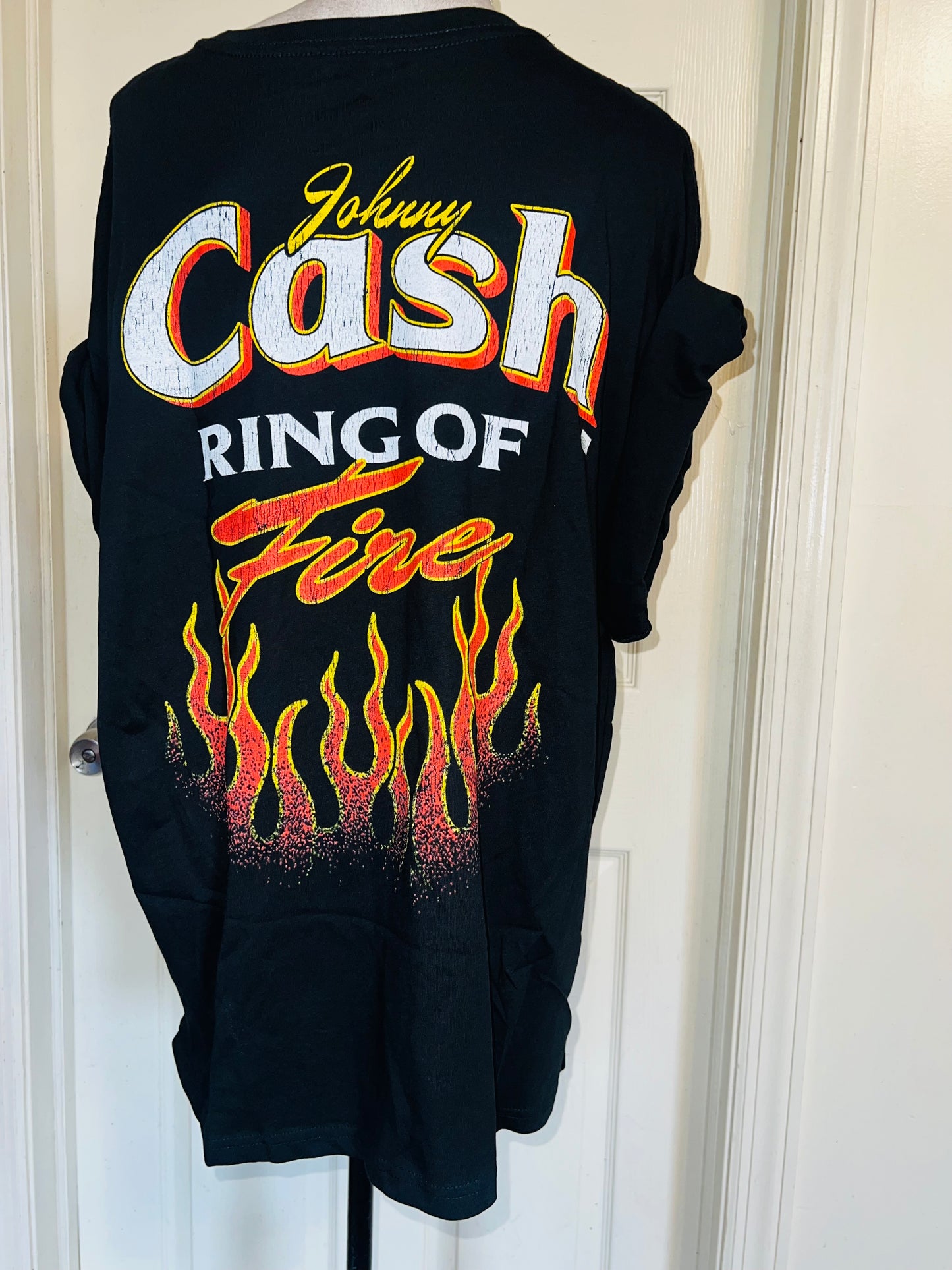 Johnny Cash Double Sided Oversized Distressed Tee