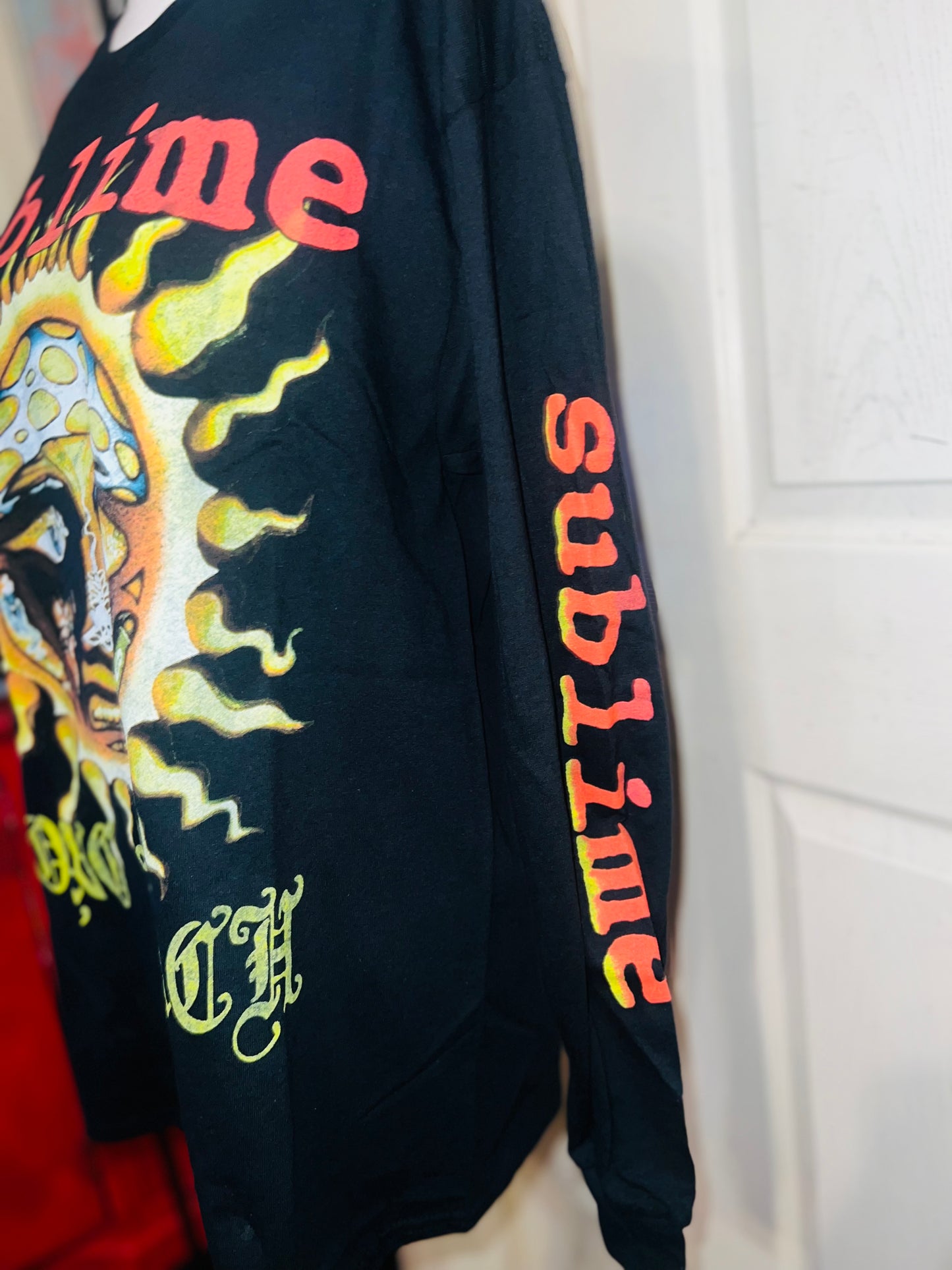 Sublime Oversized Distressed Long Sleeve Tee
