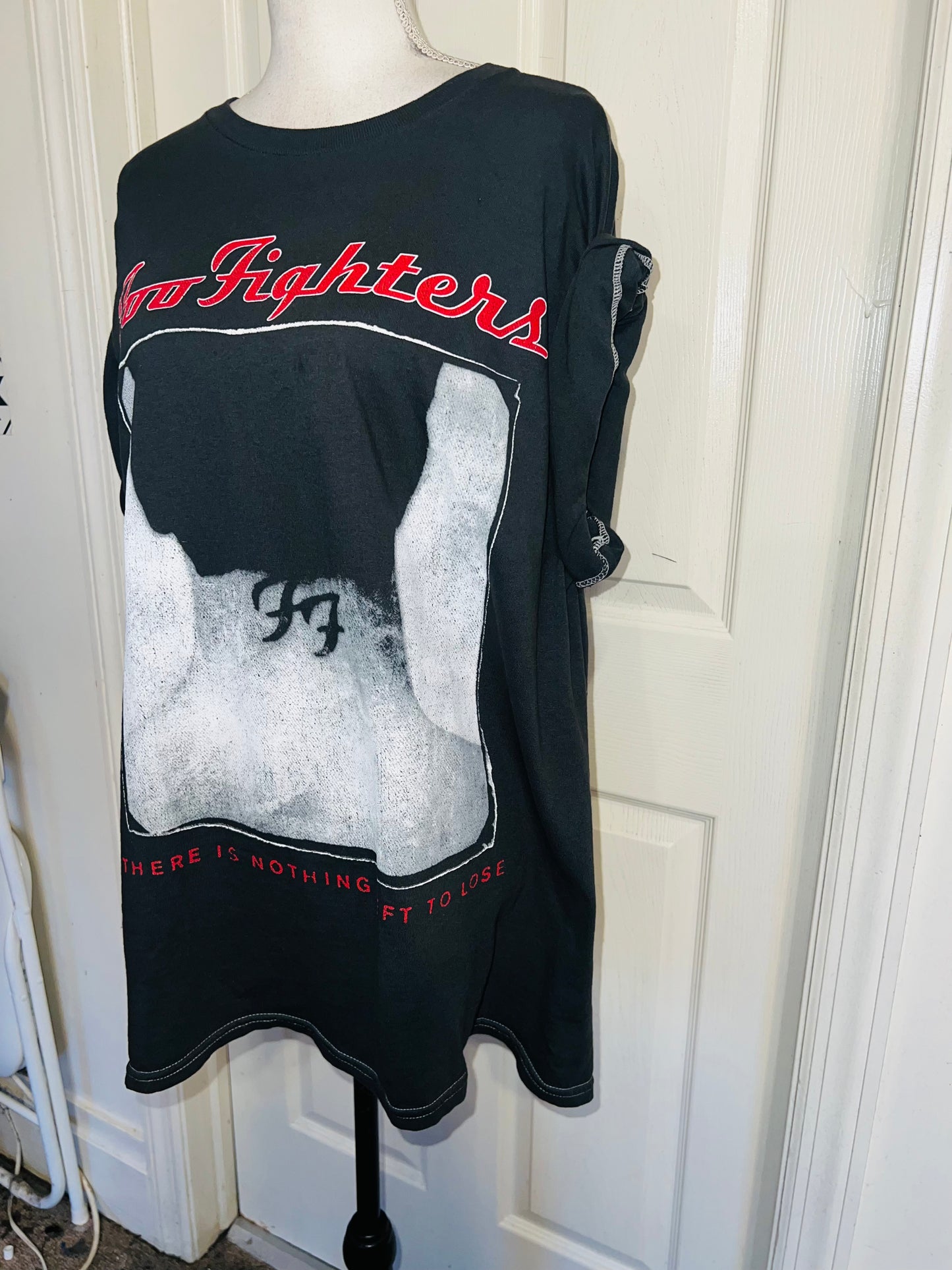 Foo Fighters Double Sided Oversized Distressed Tee