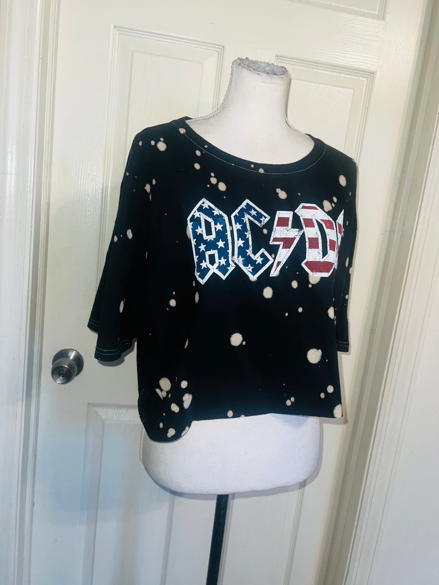 AC/DC Oversized Distressed Tee