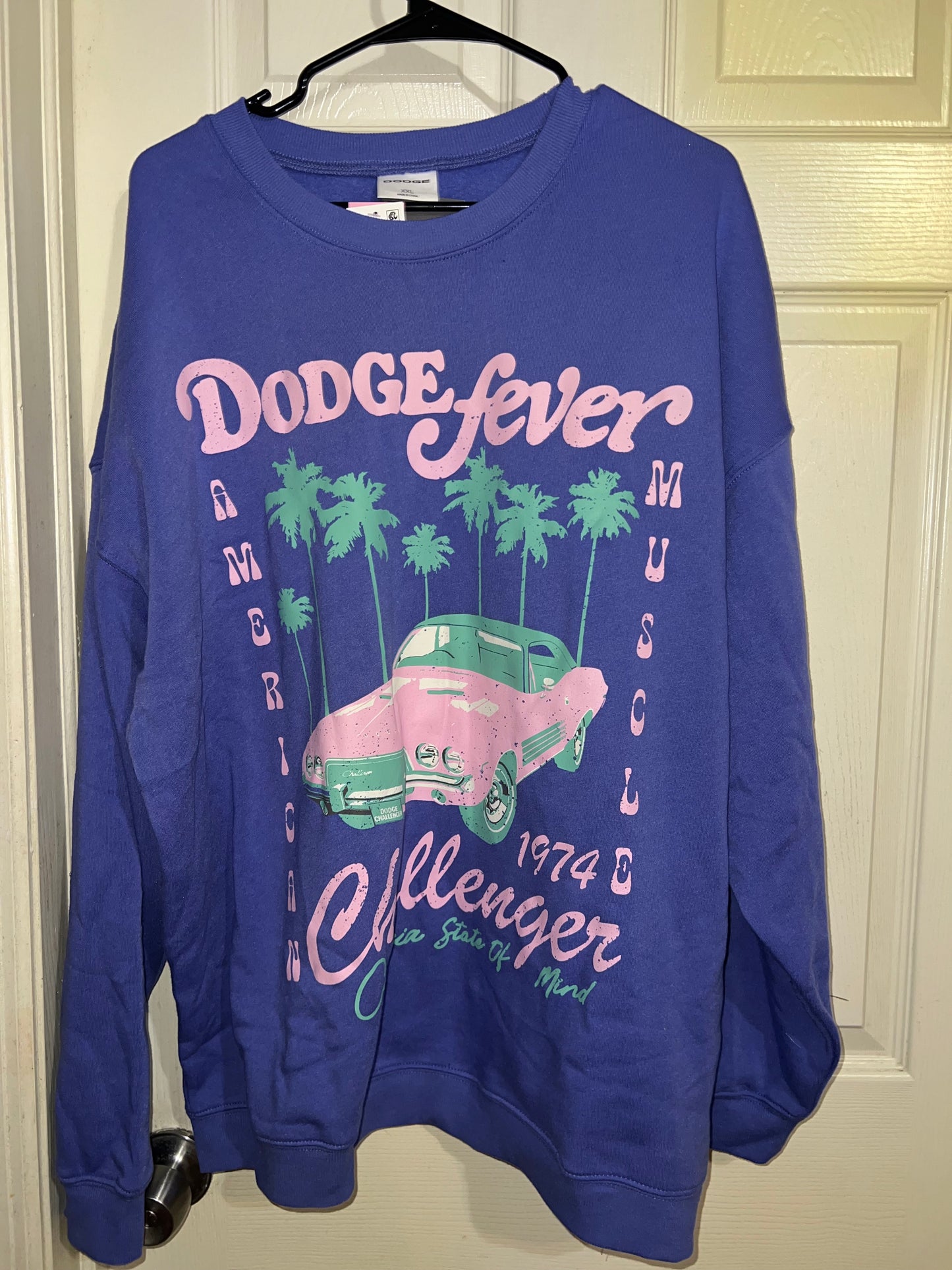 Dodge Challenger Oversize Distressed Sweatshirt