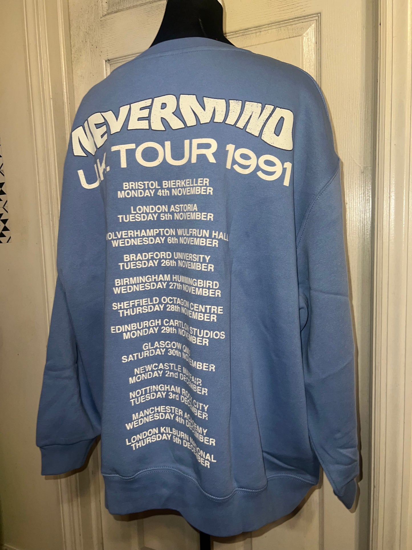 Nirvana Double Sided Oversized Distressed Sweatshirt