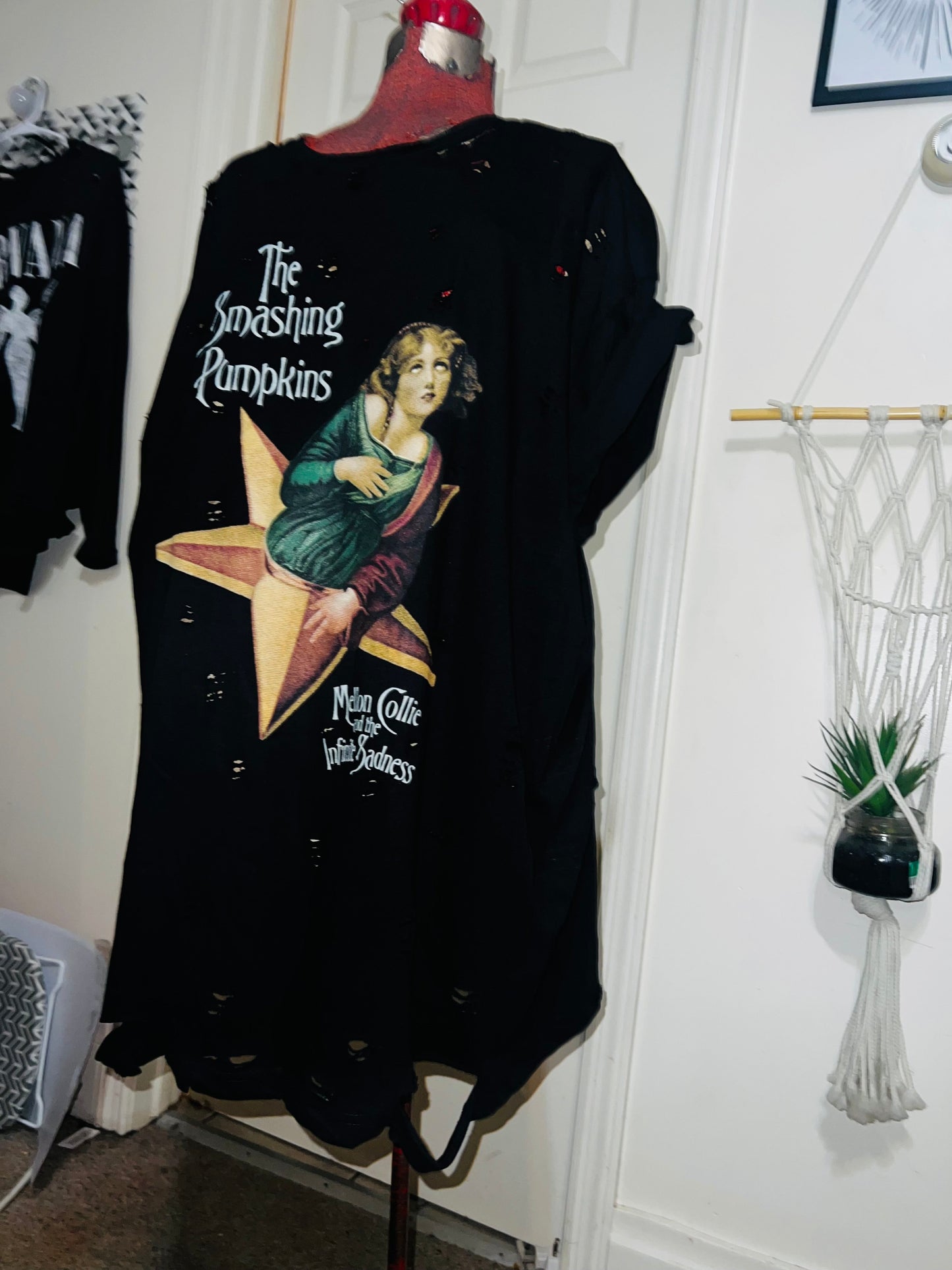 Smashing Pumpkins Oversized Distressed Tee