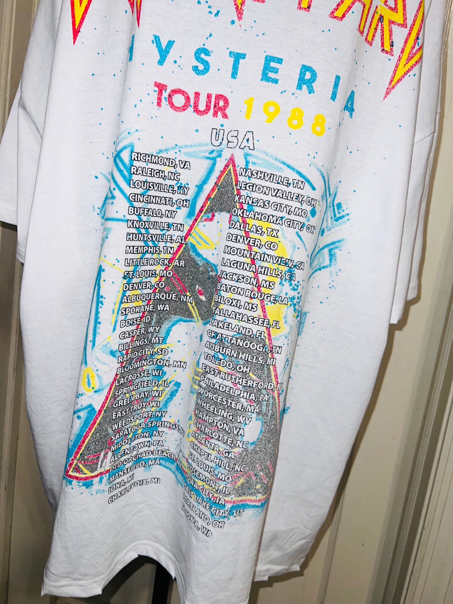 Def Leppard Double Sided Oversized Distressed Tee
