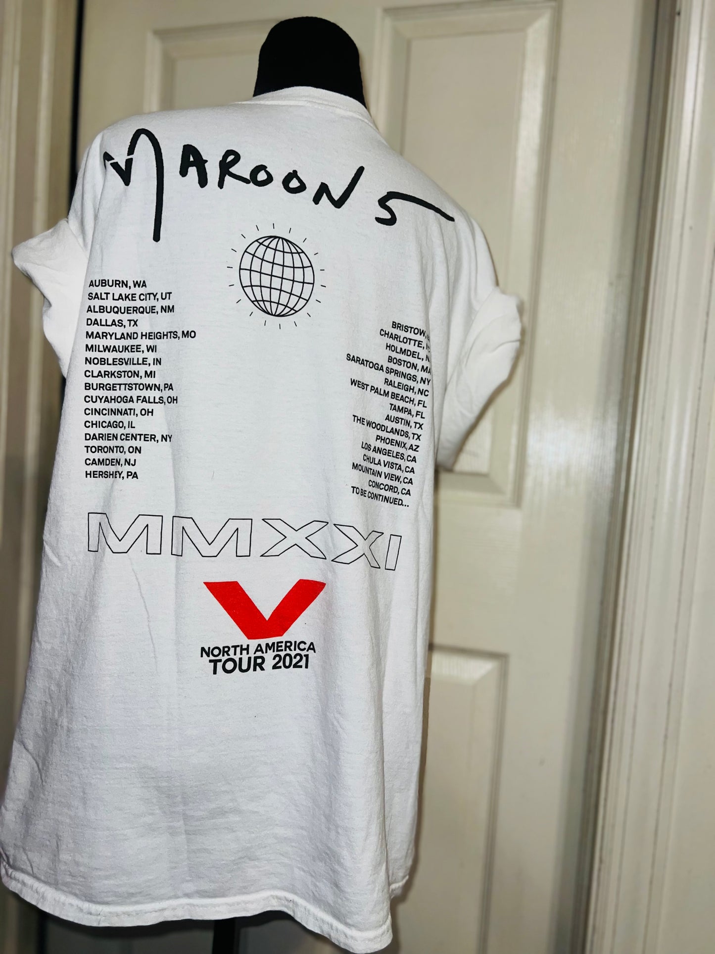 Maroon 5 Double Sided Distressed Tour Tee