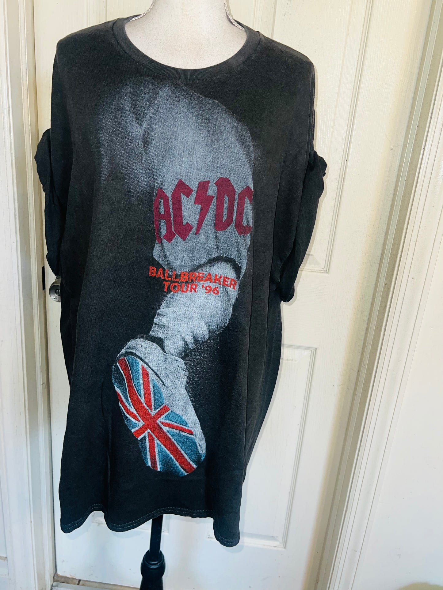 AC/DC Oversized Distressed Tee