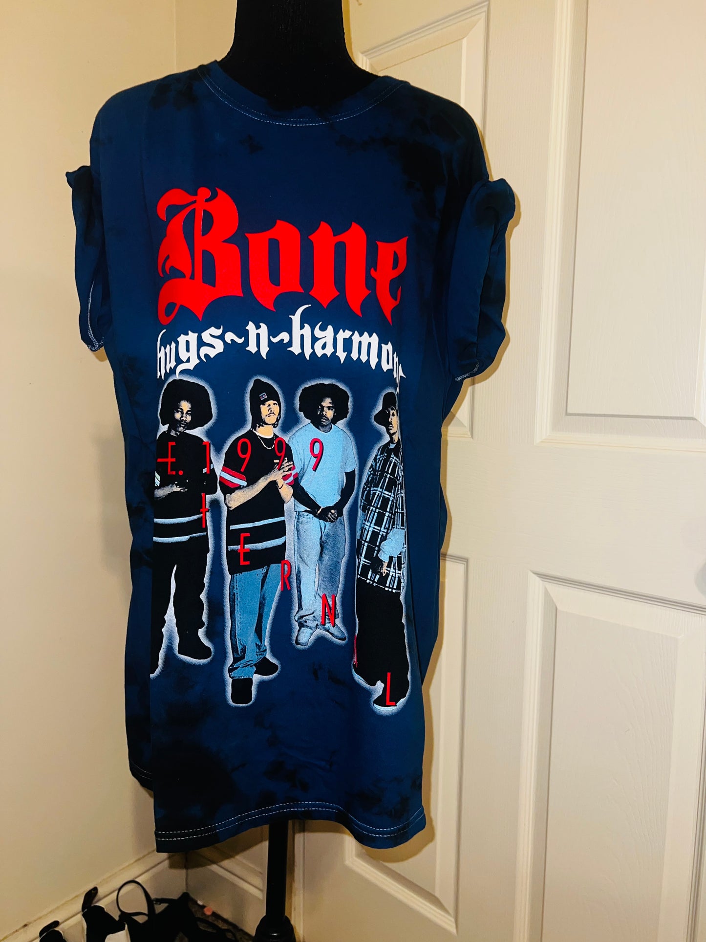 Bone Thugs n Harmony Tie Dyed Oversized Distressed Tee