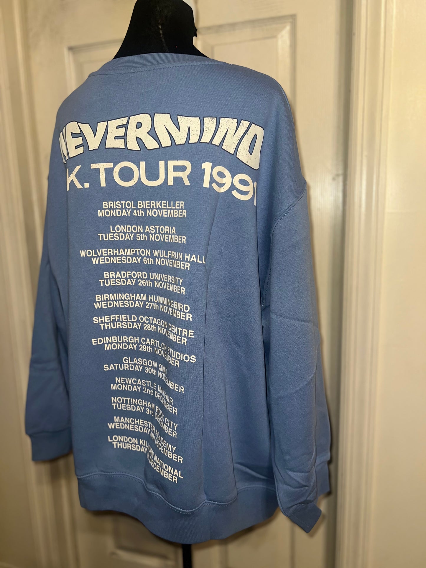 Nirvana Double Sided Oversized Distressed Sweatshirt
