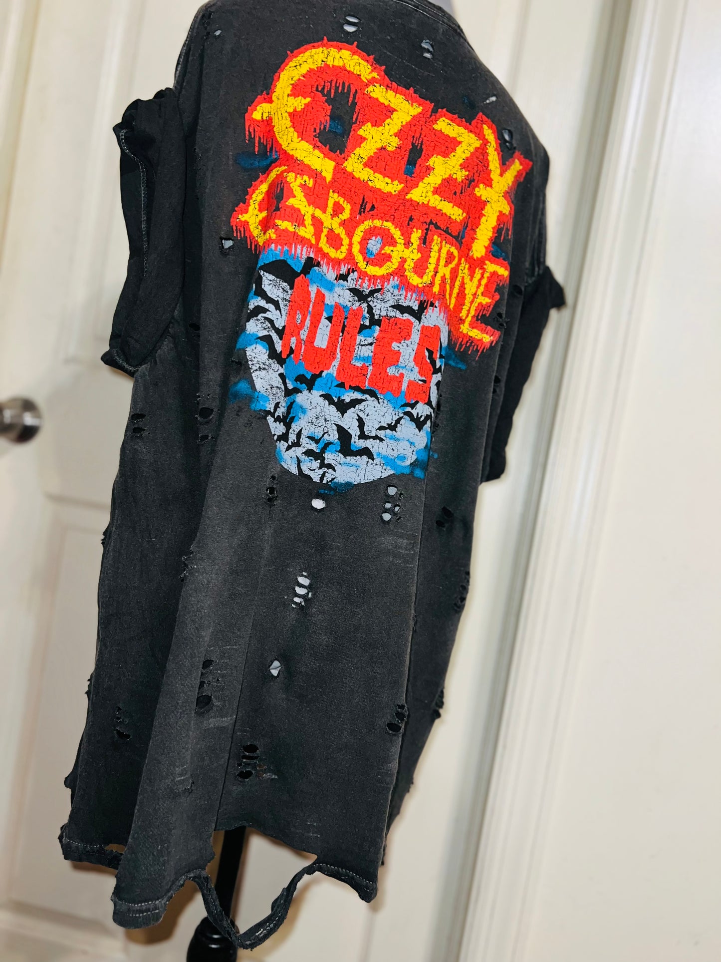 Ozzy Osbourne Double Sided Oversized Distressed Tee