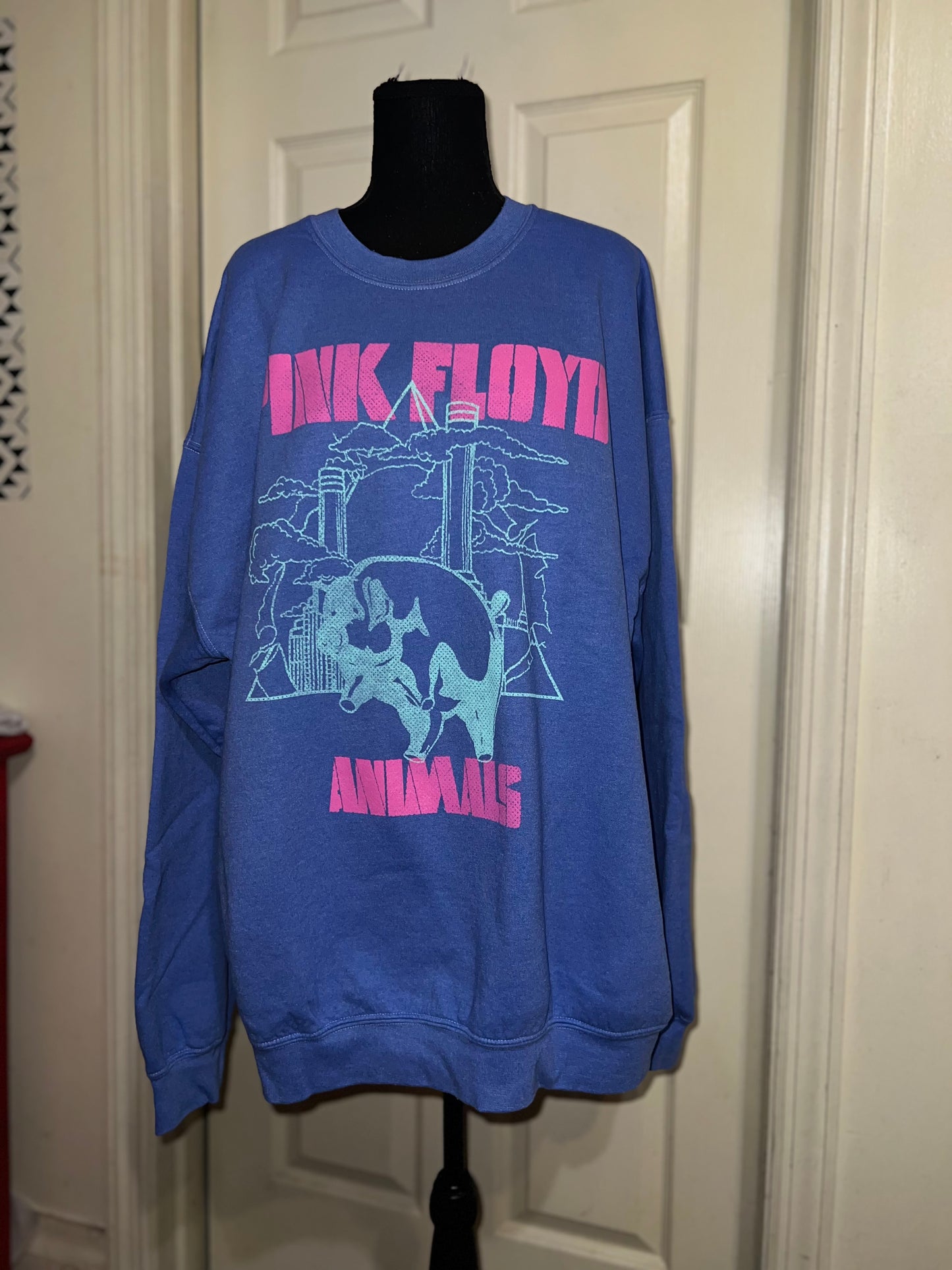 Pink Floyd Animals Oversized Distressed Sweatshirt
