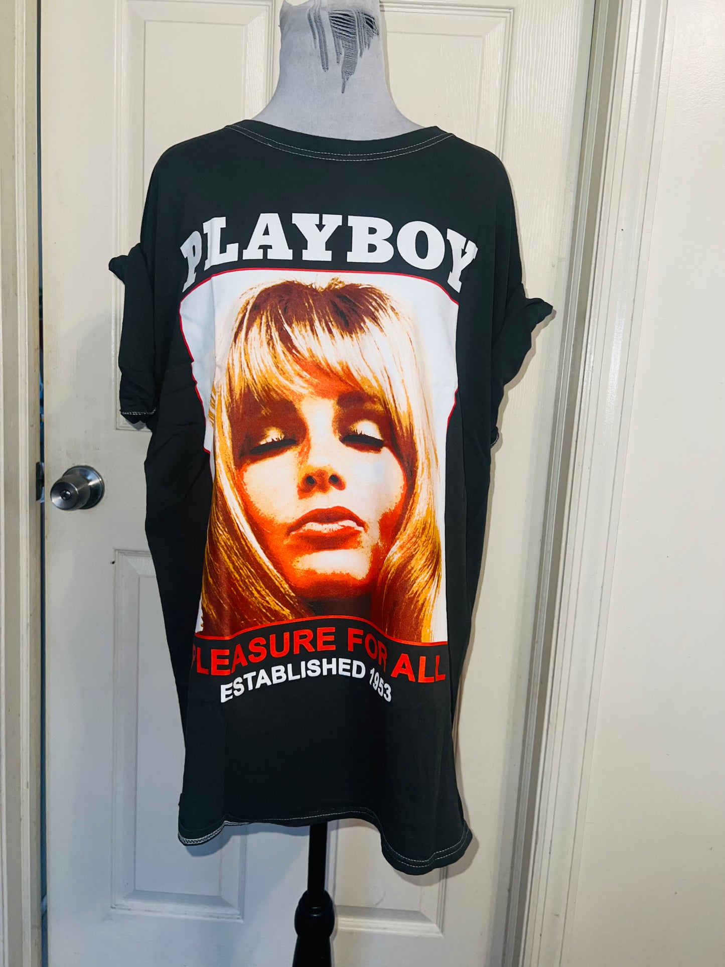 Playboy Oversized Distressed Tee