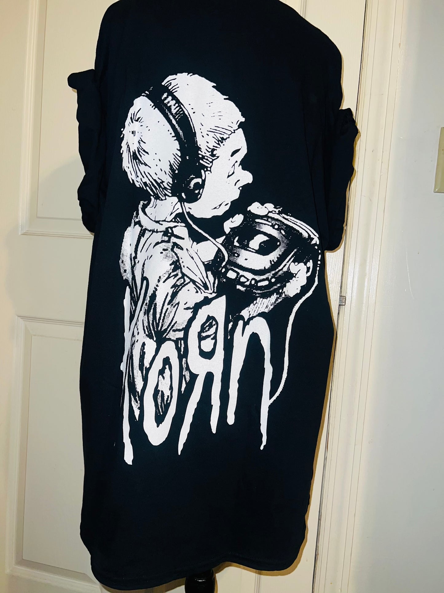 Korn Double Sided Oversized Distressed Tee