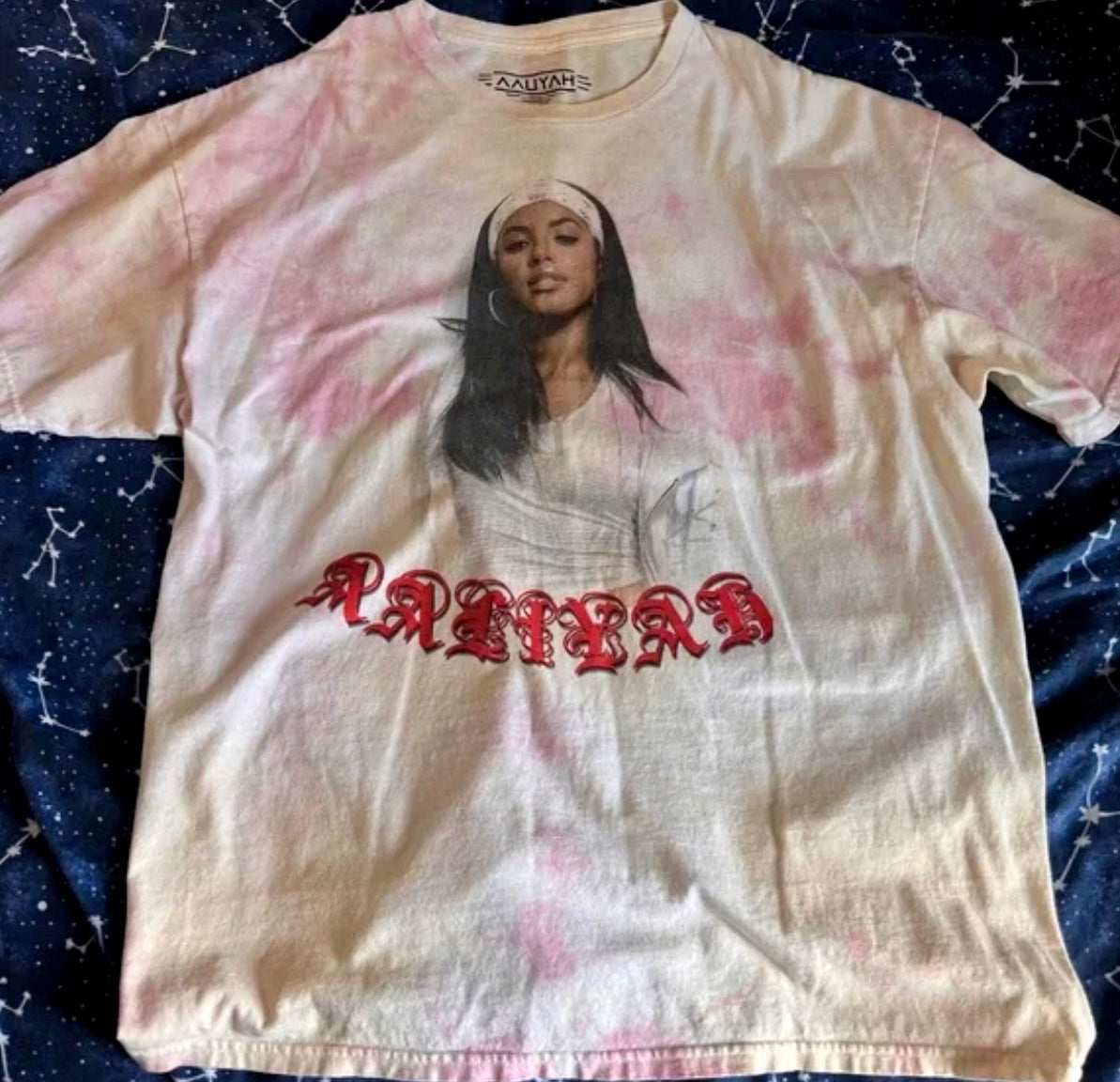 Aaliyah Tie Dye Oversized Distressed Tee