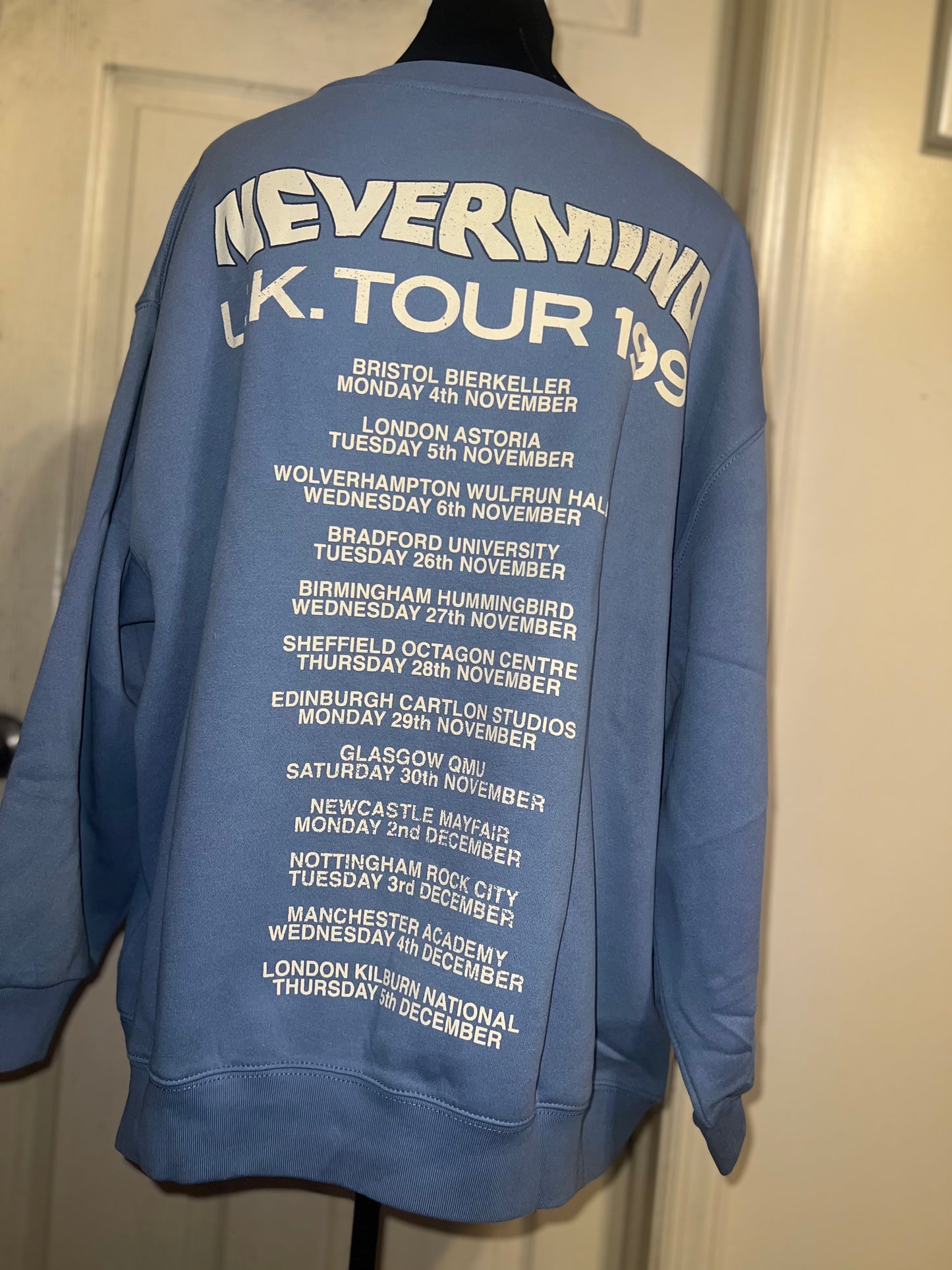 Nirvana Double Sided Oversized Distressed Sweatshirt