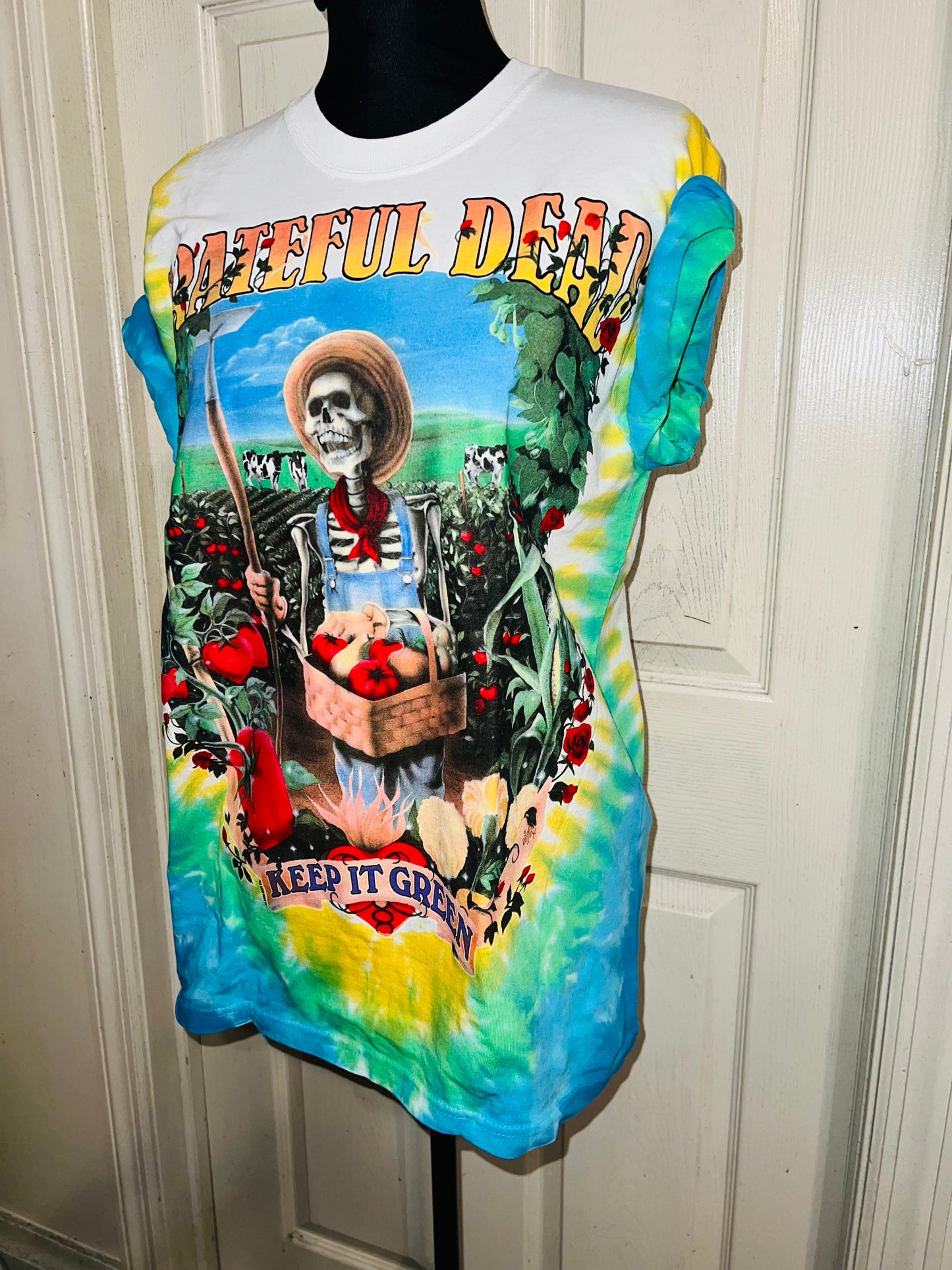 Grateful Dead Keep Green Double Sided Distressed Tee