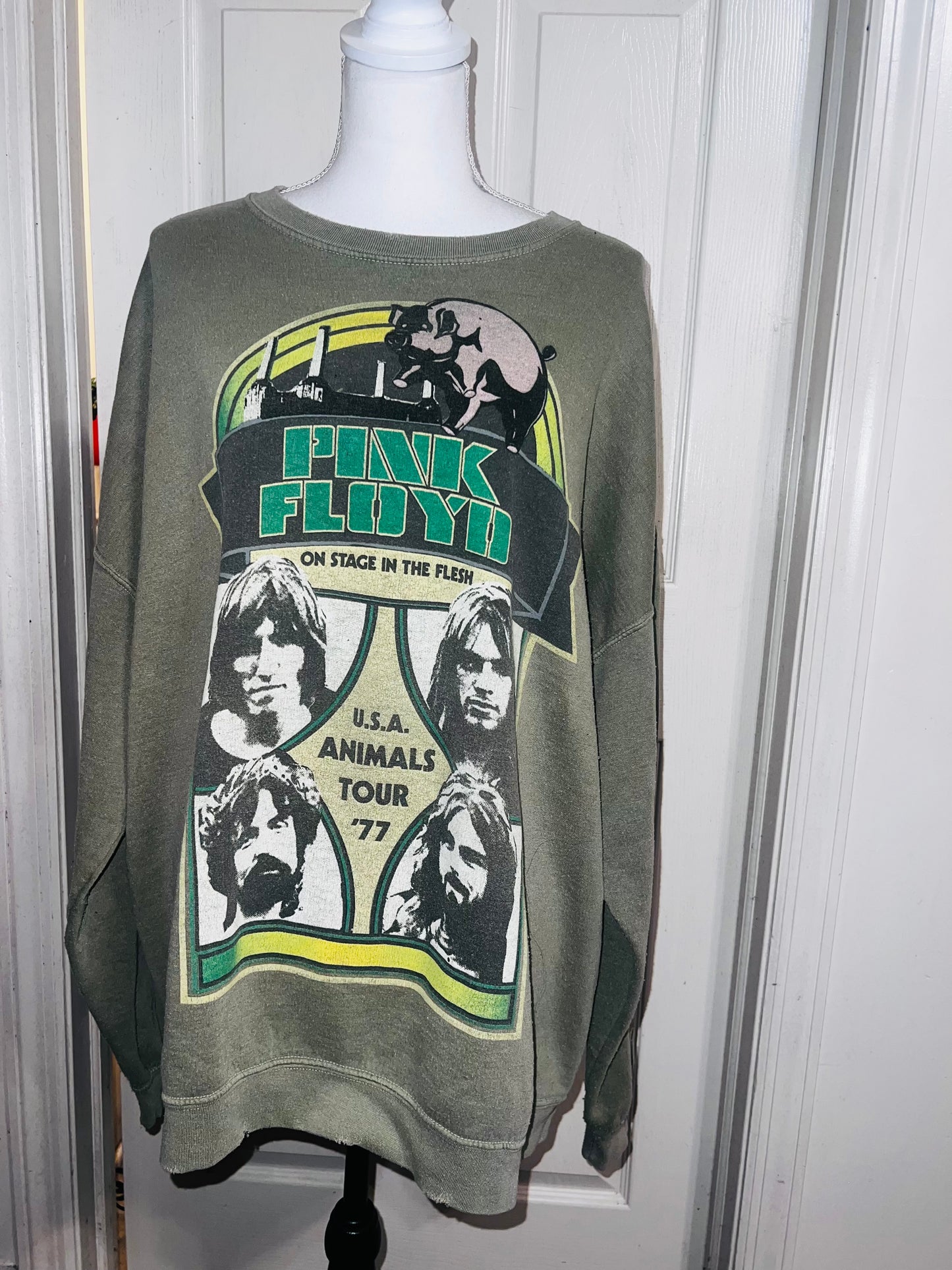 Pink Floyd Oversized Distressed Sweatshirt