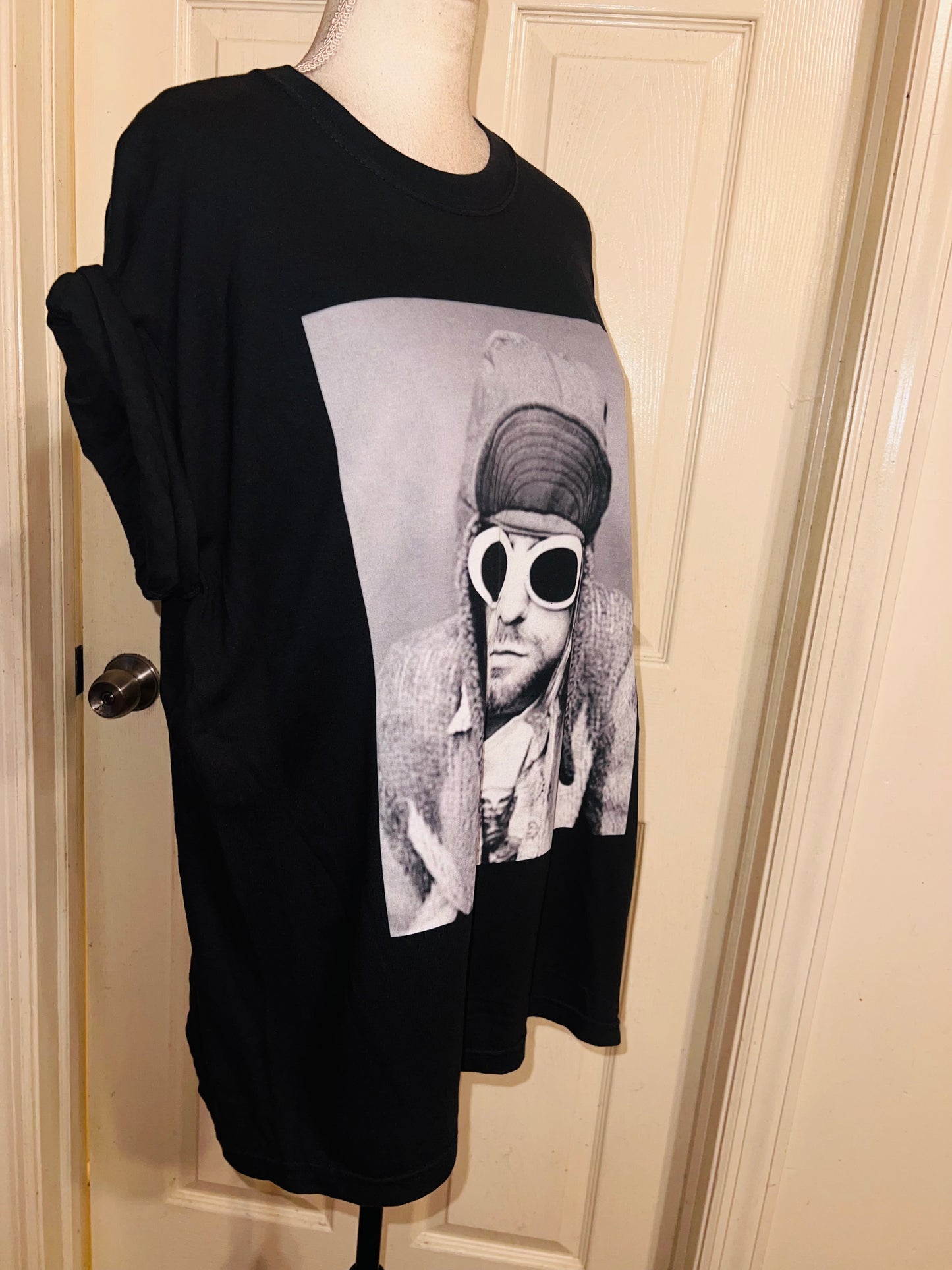 Kurt Cobain Oversized Distressed Tee