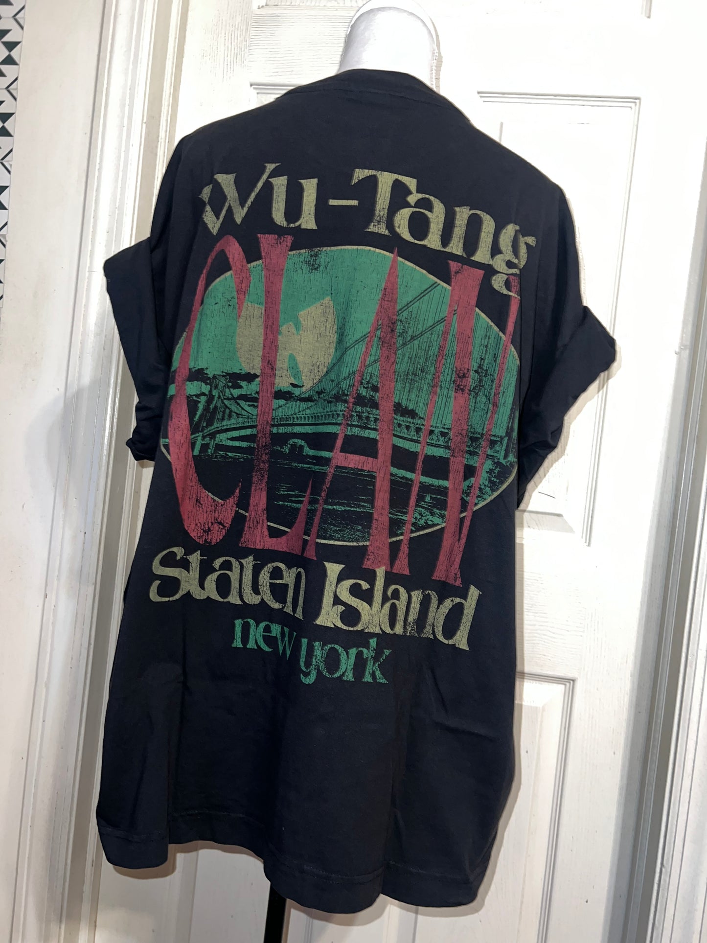 Wu-Tang Clan Double Sided Oversized Distressed Tee