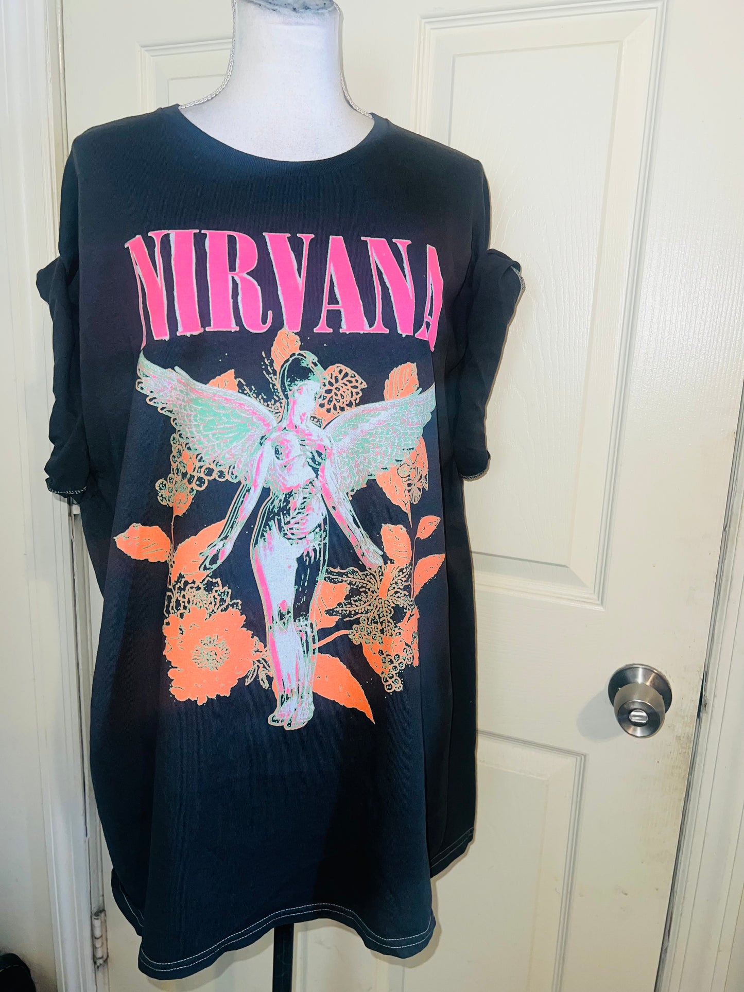 Nirvana Oversized Distressed Tee
