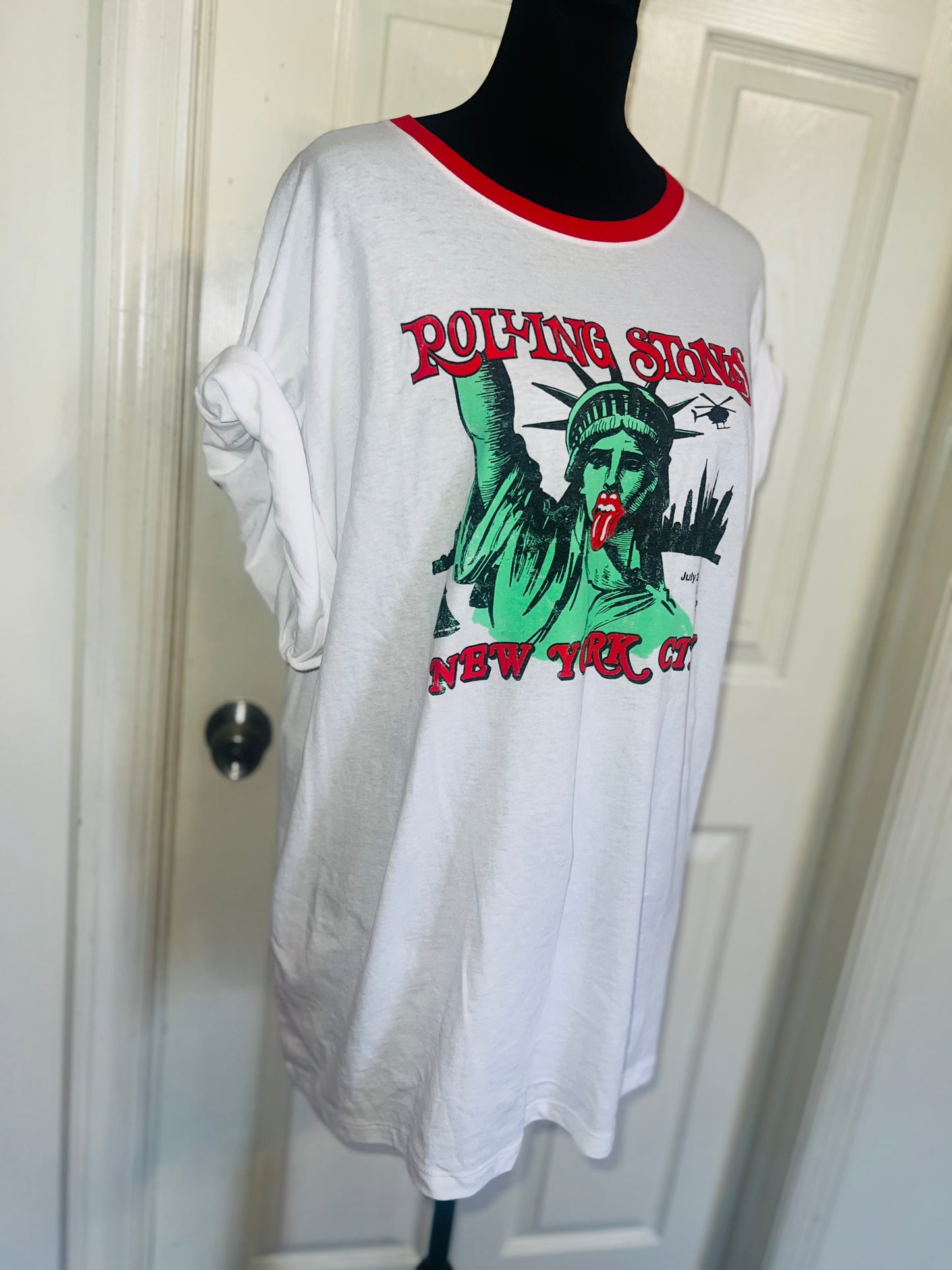 Rolling Stones Oversized Distressed Ted