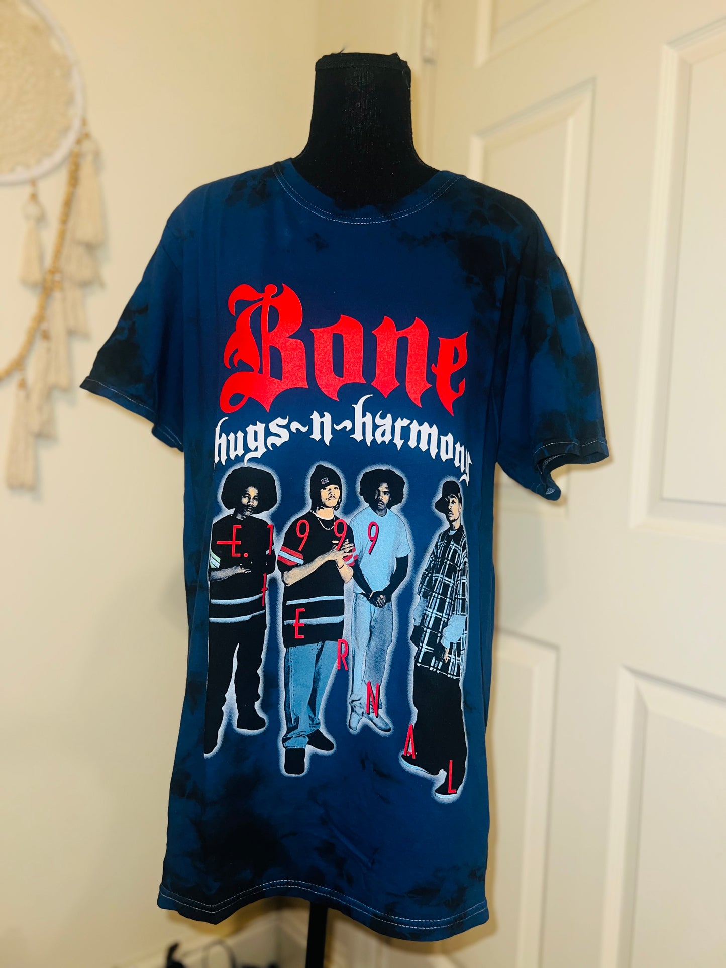 Bone Thugs n Harmony Tie Dyed Oversized Distressed Tee