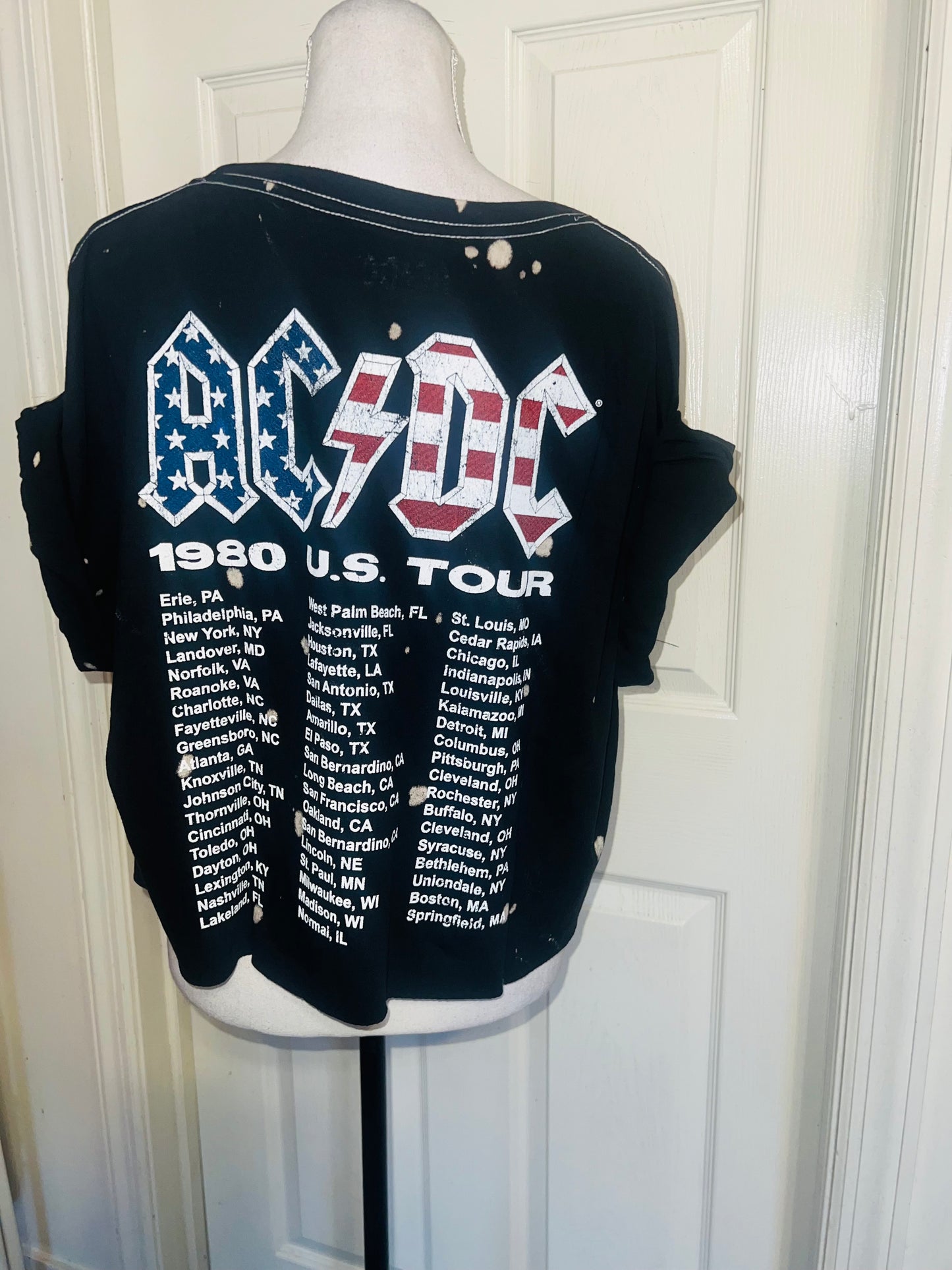 AC/DC Oversized Distressed Tee