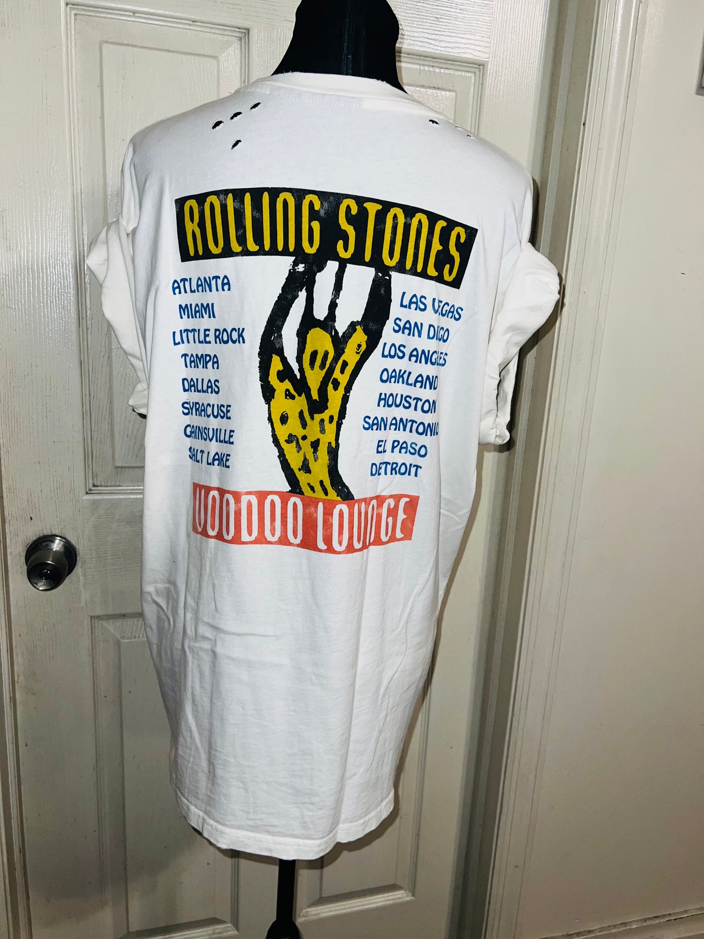The Rolling Stones Double Sided Oversized Distressed Tee
