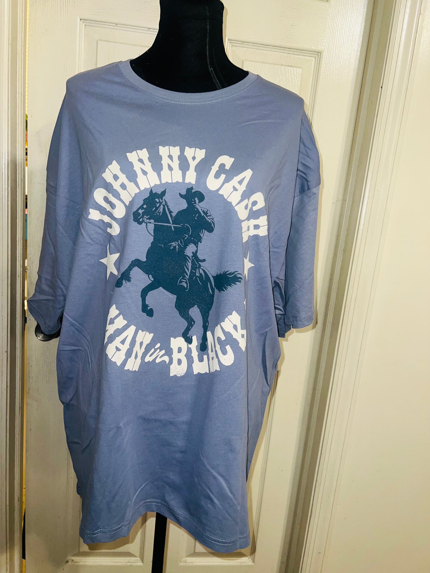 Johnny Cash Oversized Distressed Tee