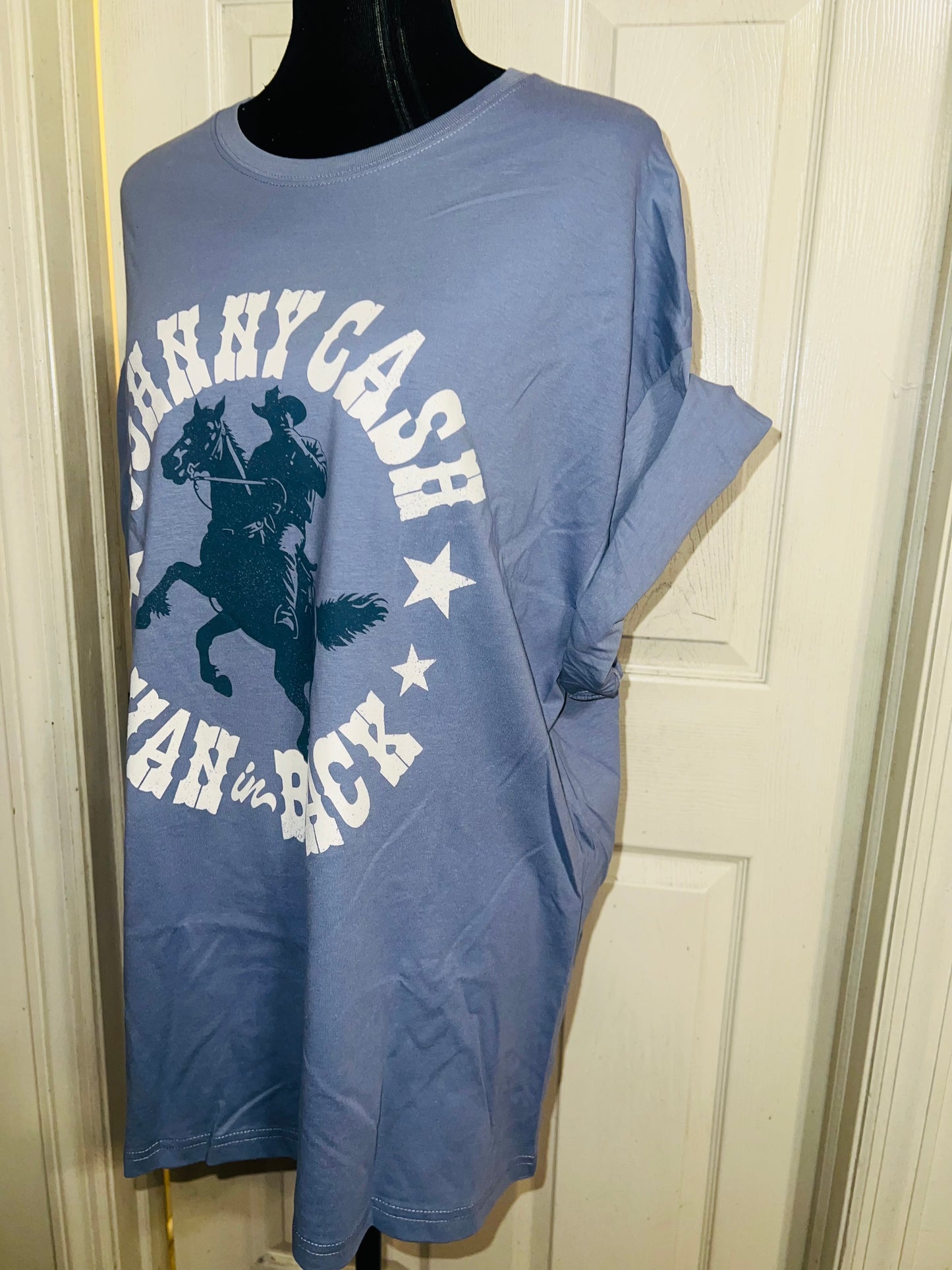 Johnny Cash Oversized Distressed Tee