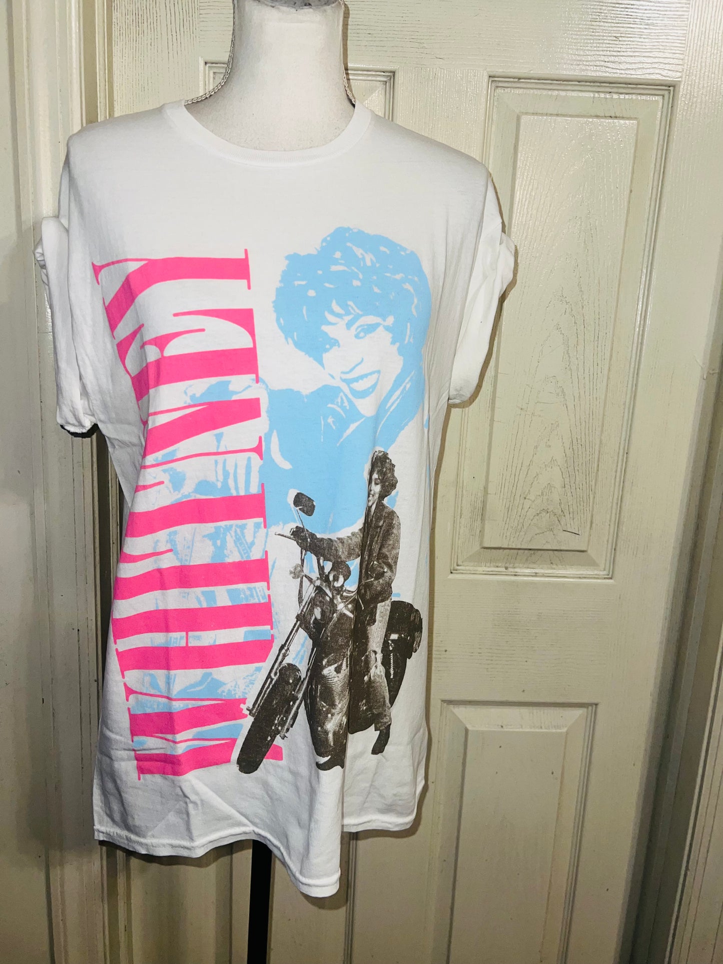 Whitney Houston Oversized Distressed Tee