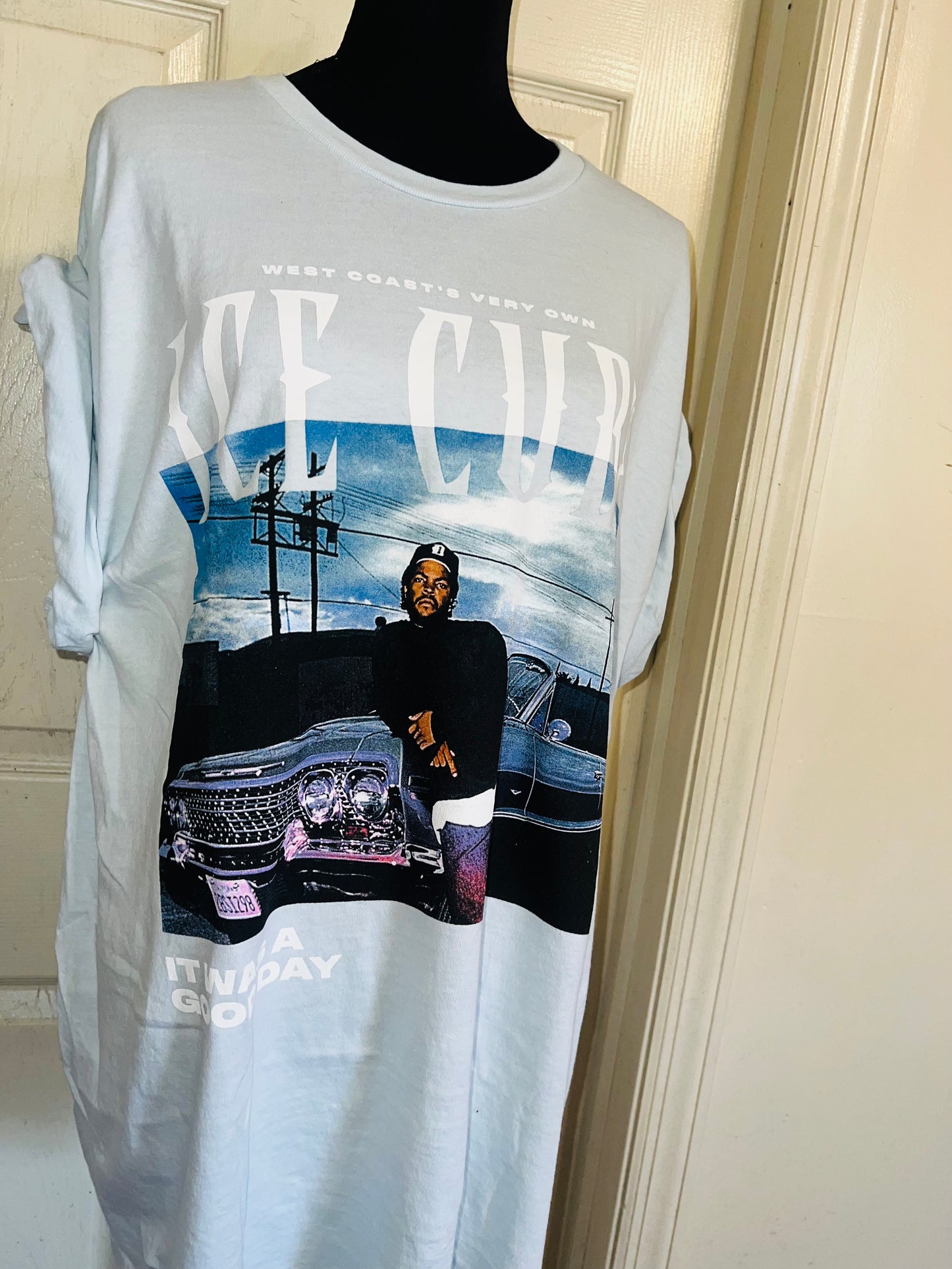 Ice Cube Double Sided Oversized Distressed Tee