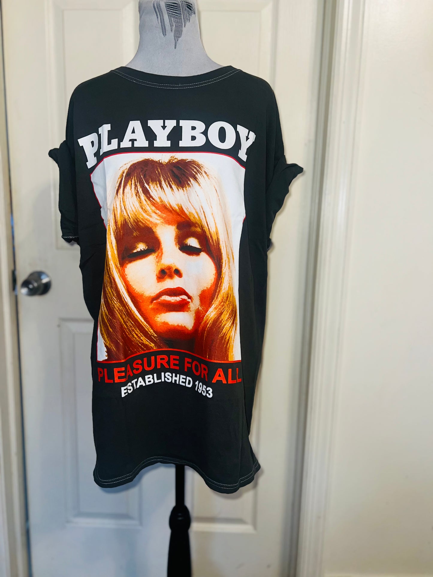 Playboy Oversized Distressed Tee