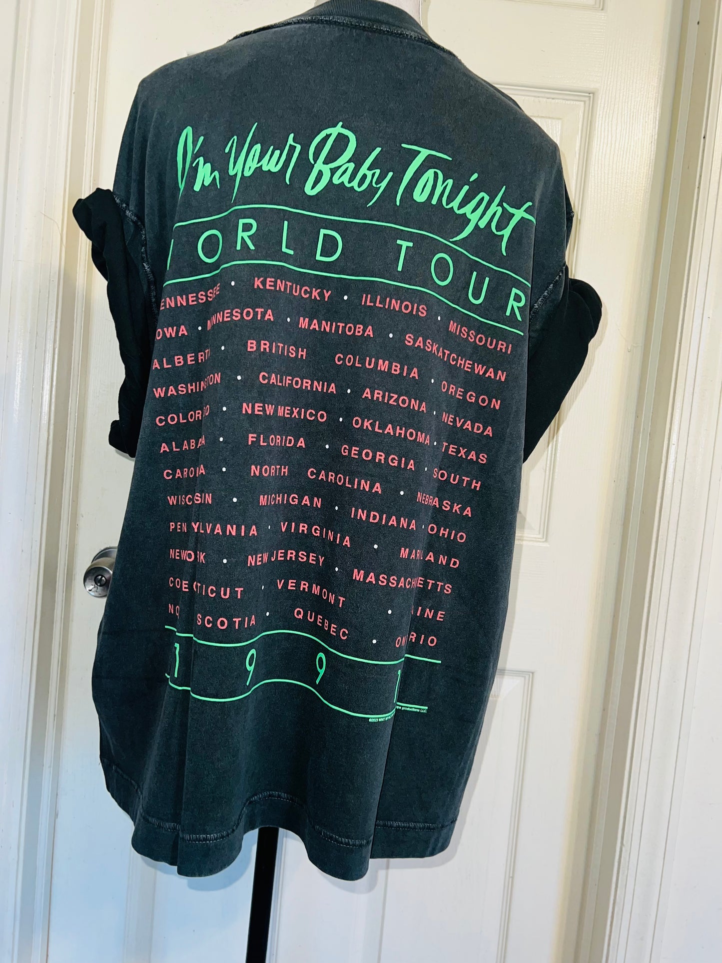Whitney Houston Double Sided Oversized Distressed Tee