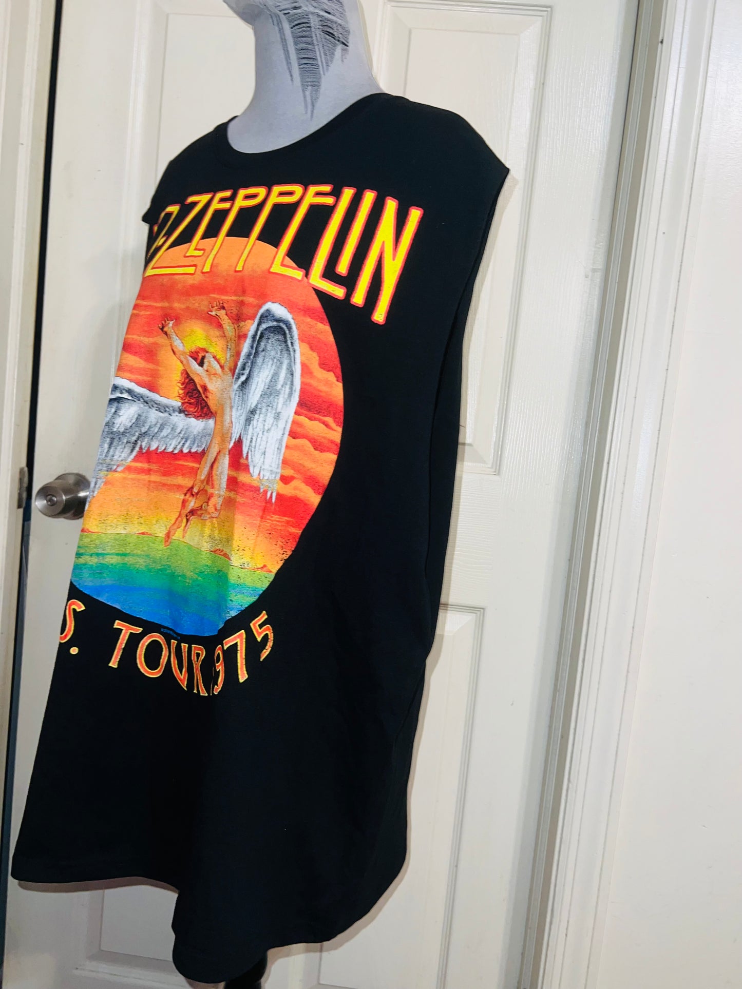 Led Zeppelin Oversized Distressed Muscle Tank/Dress