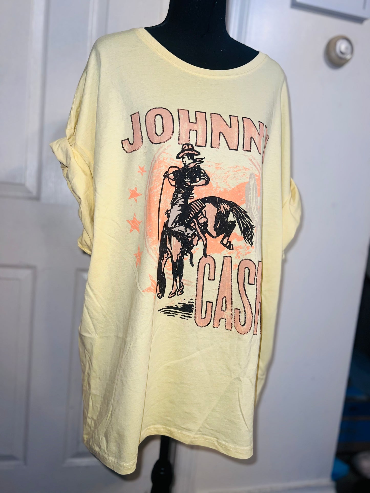 Johnny Cash Oversized Distressed Tee