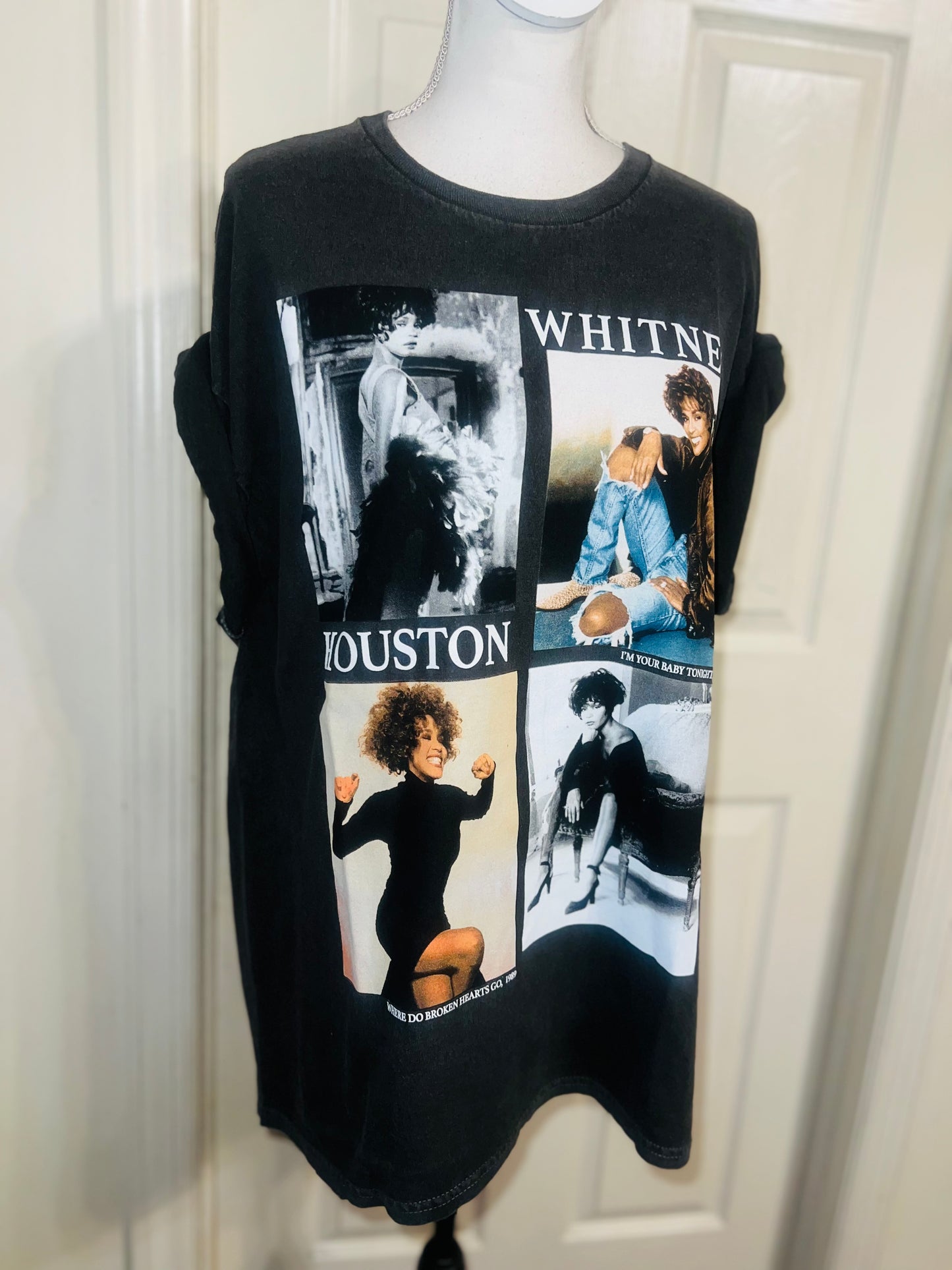 Whitey Houston Oversized Distressed Tee